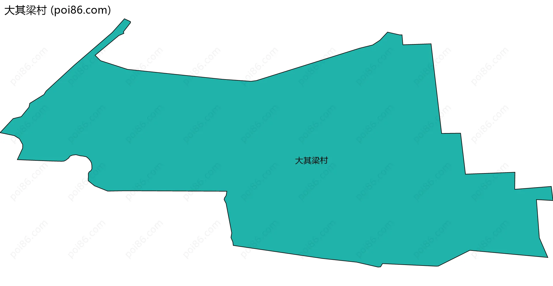 大其梁村边界地图