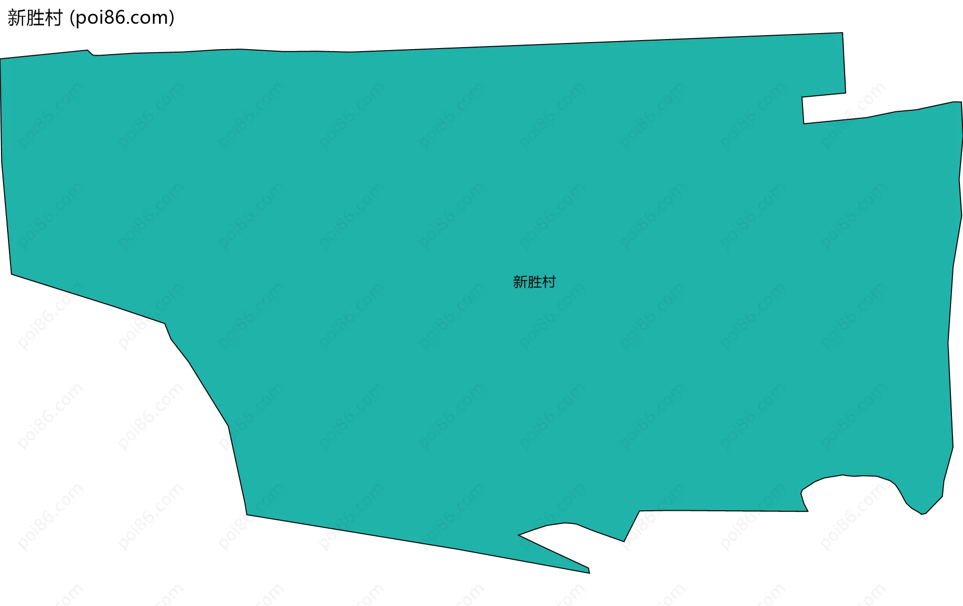 新胜村边界地图