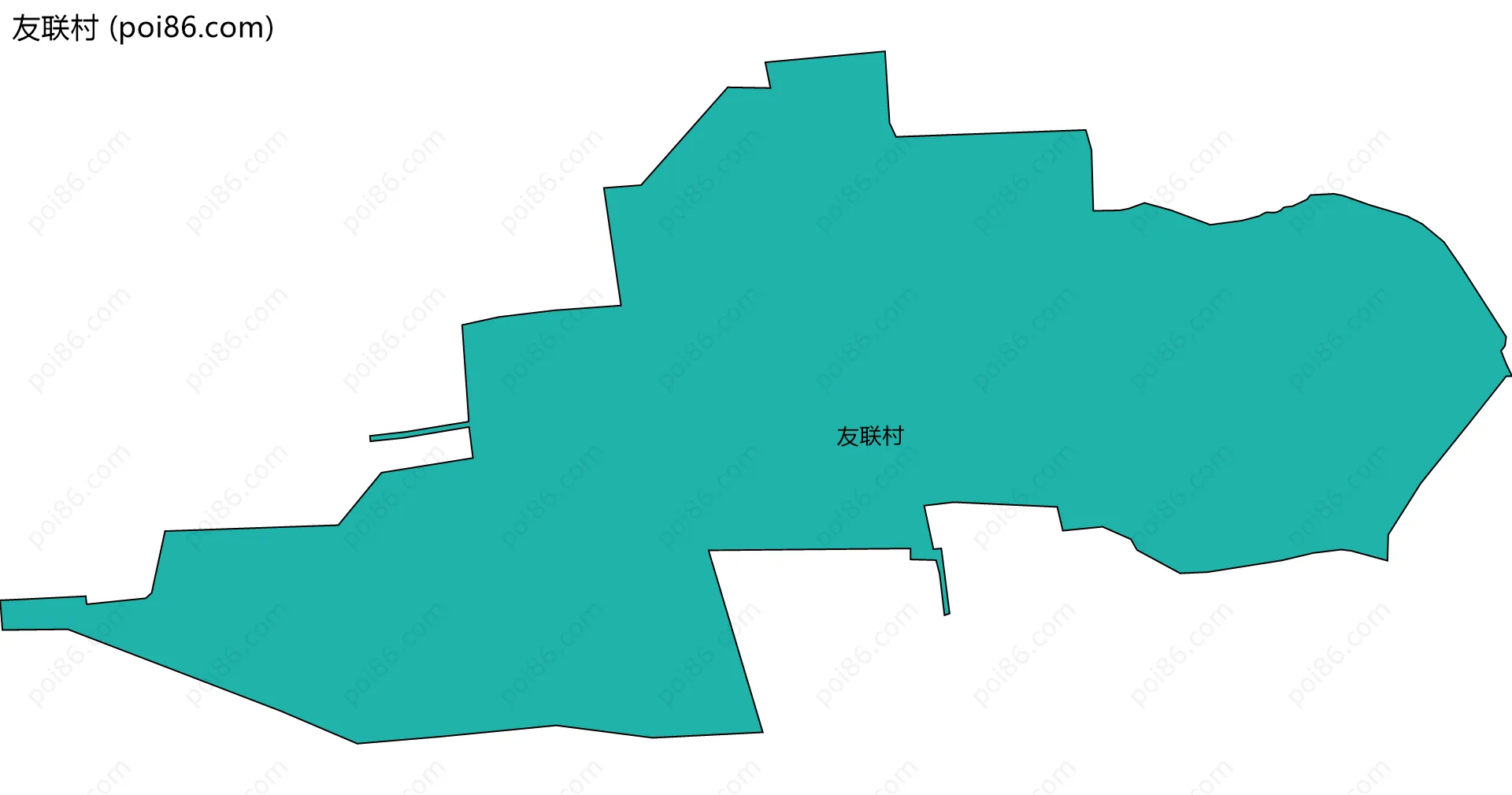 友联村边界地图