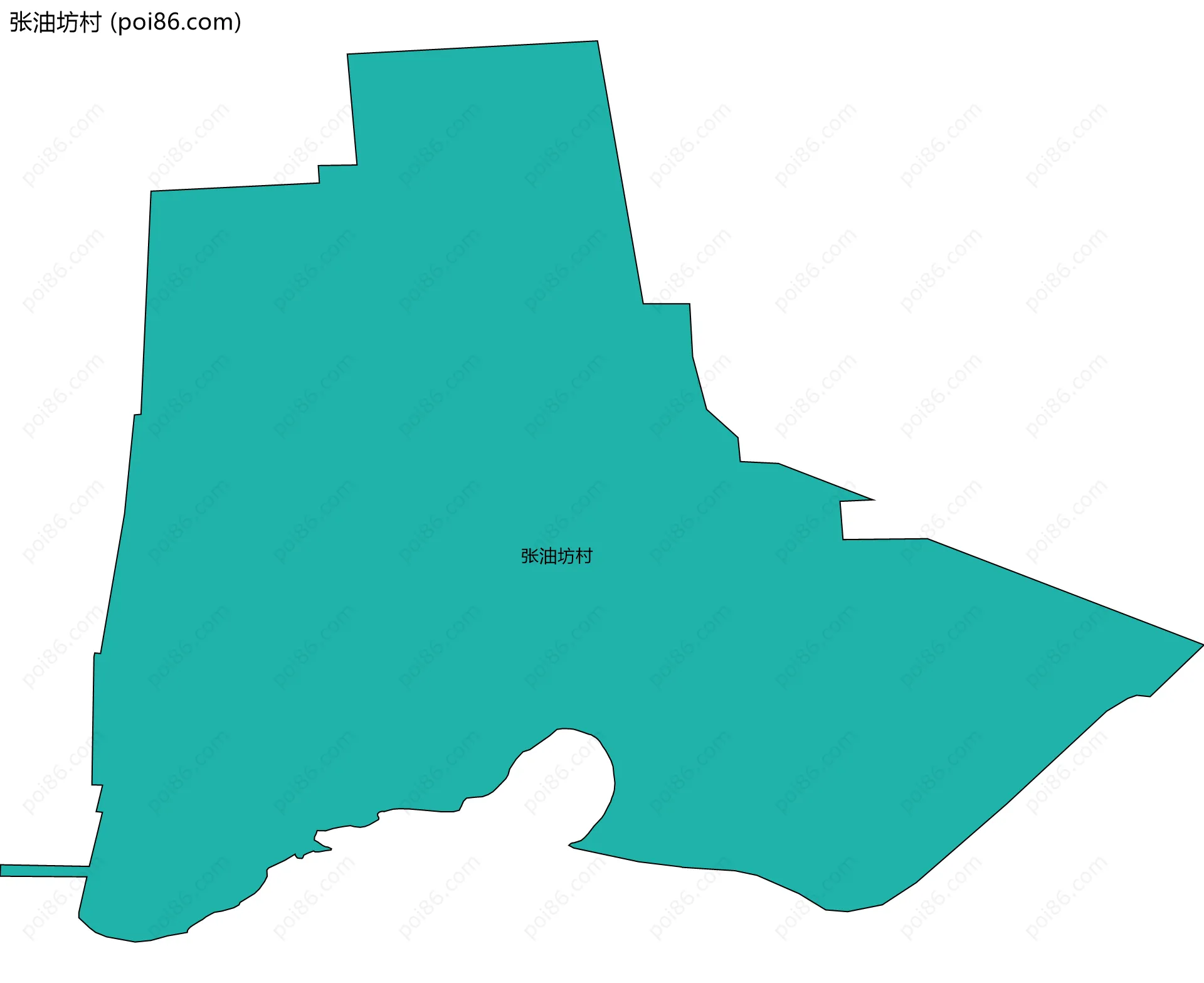 张油坊村边界地图