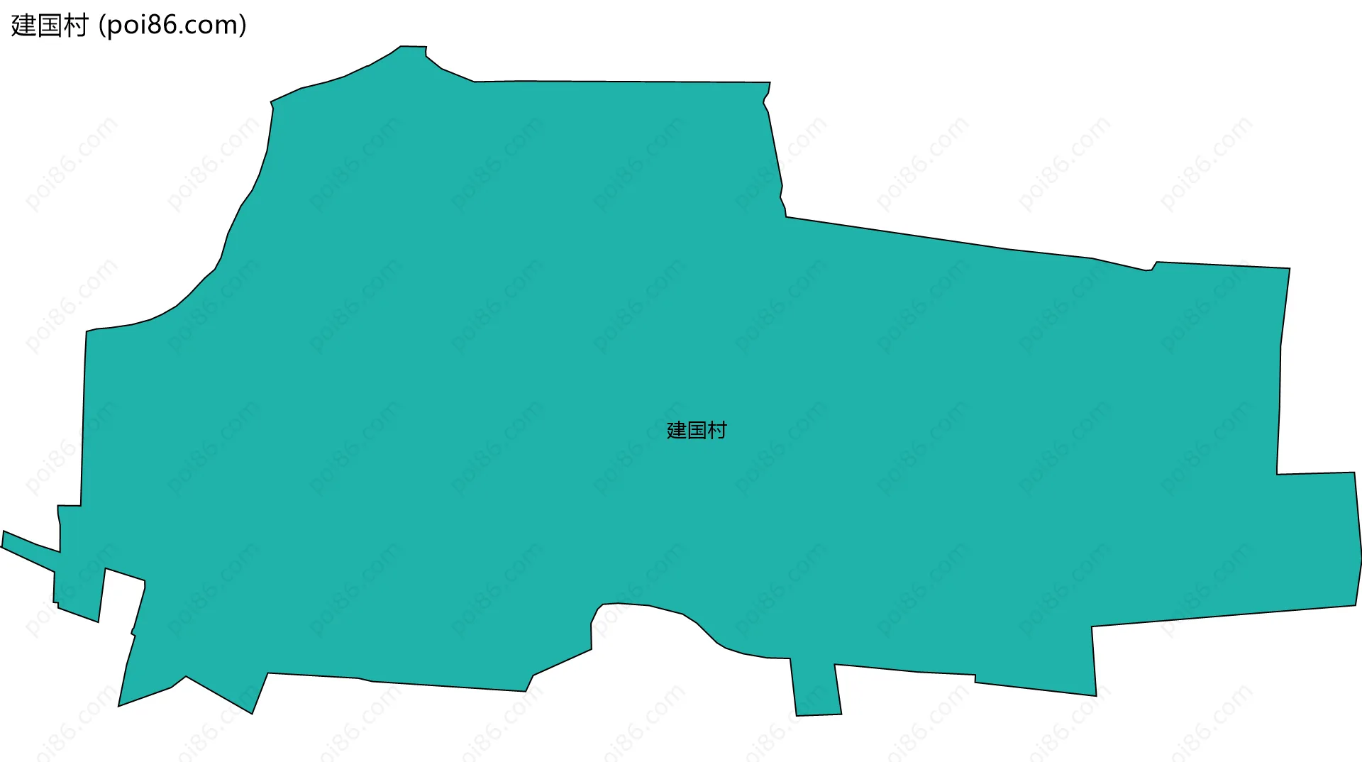 建国村边界地图