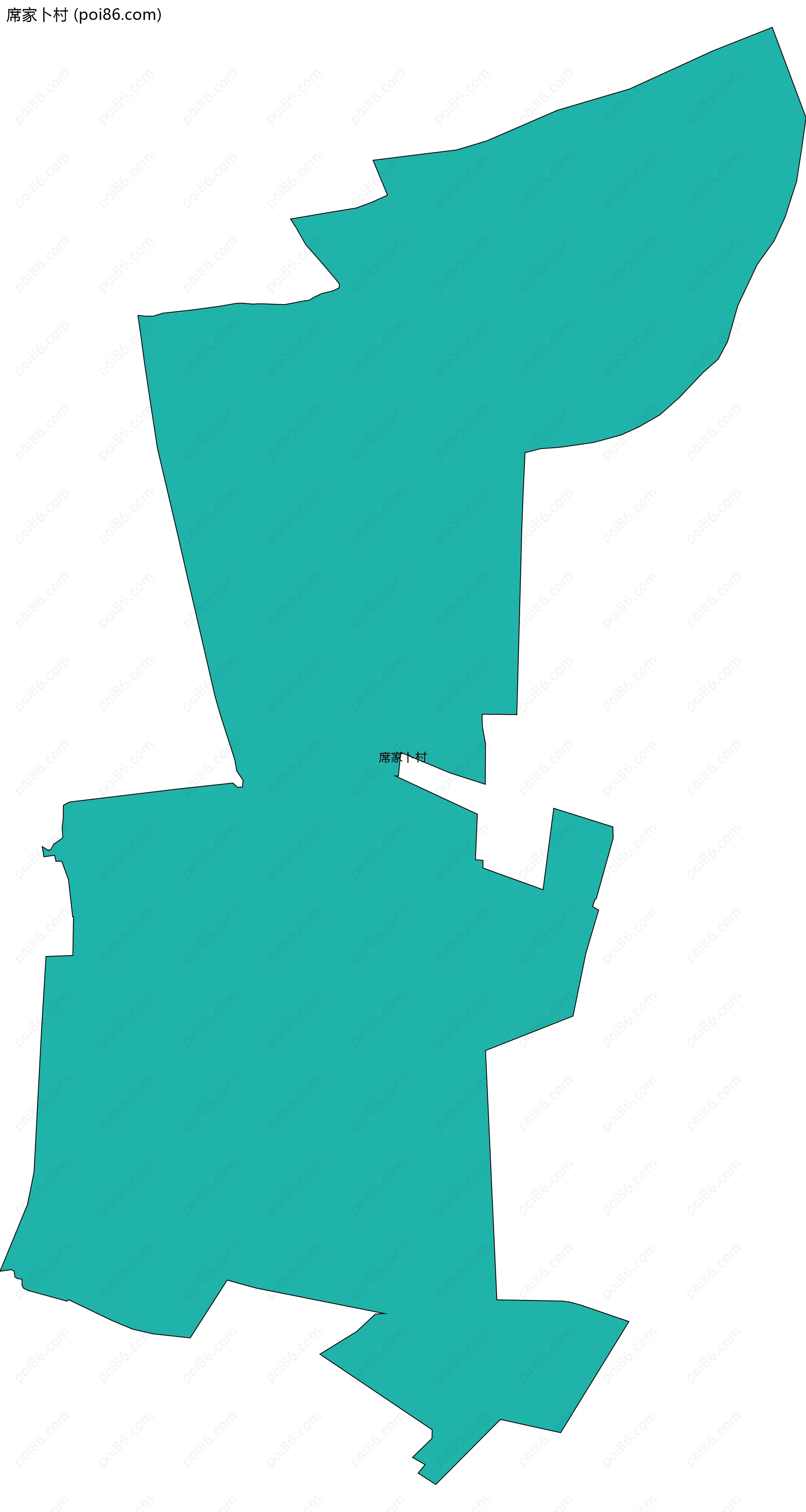 席家卜村边界地图