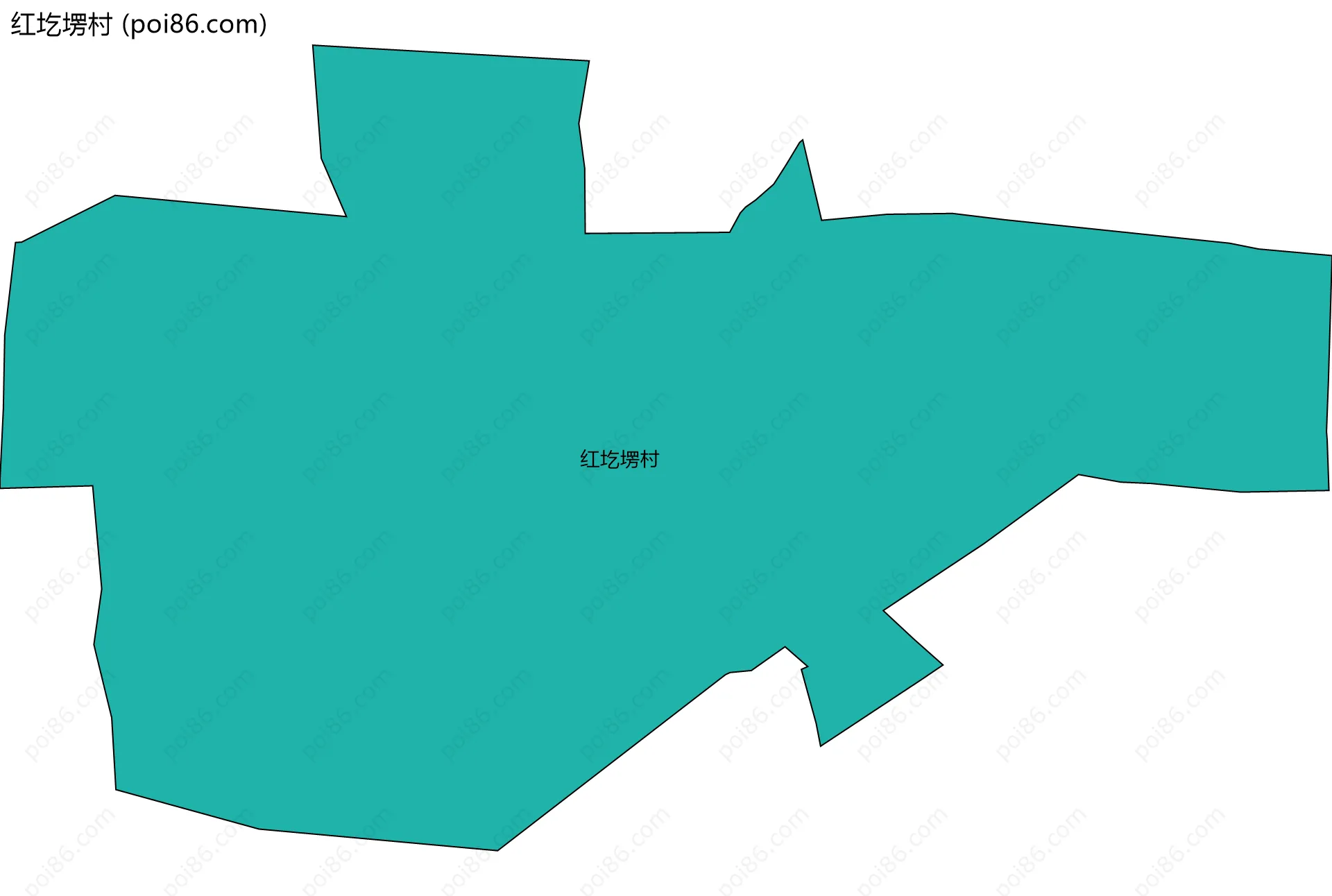 红圪塄村边界地图