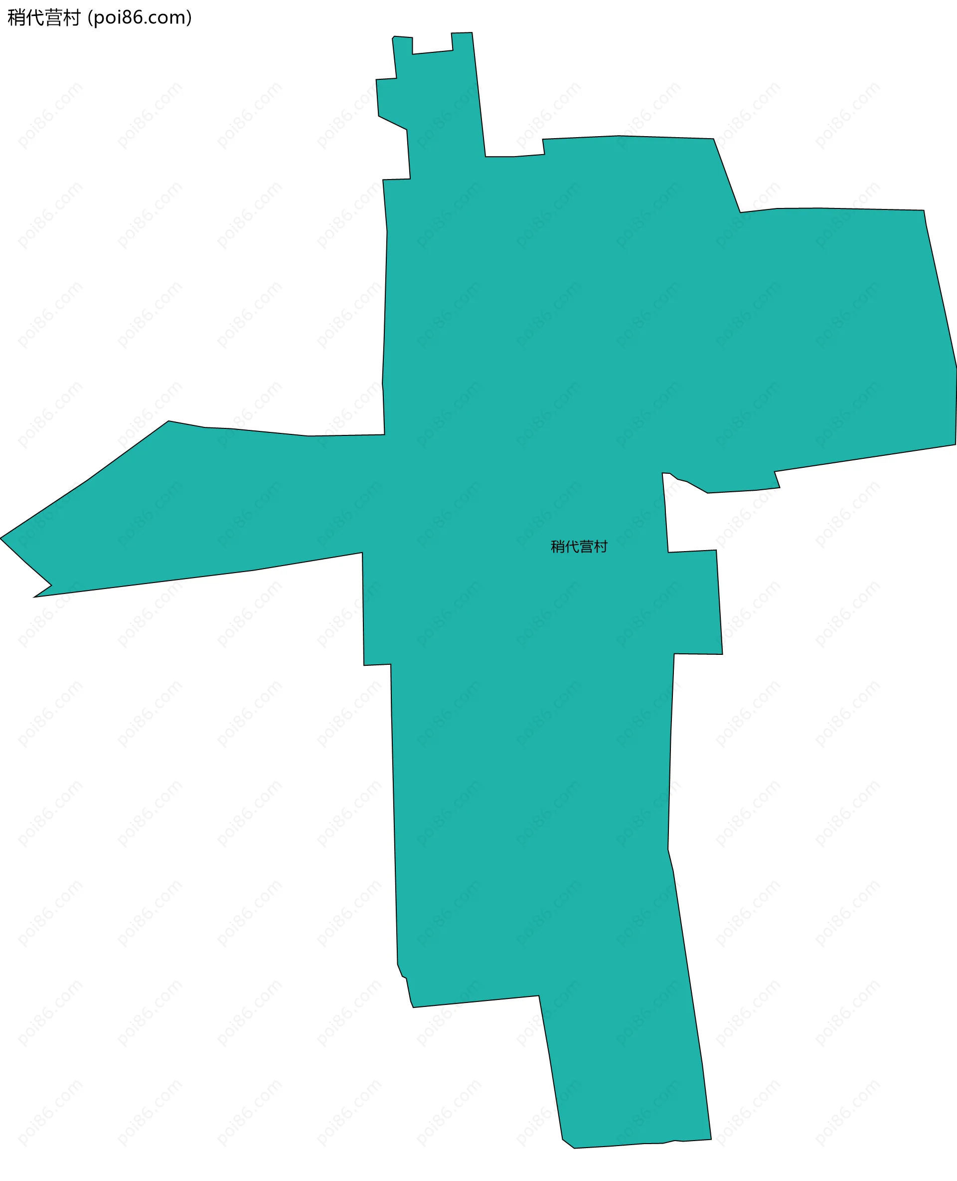 稍代营村边界地图