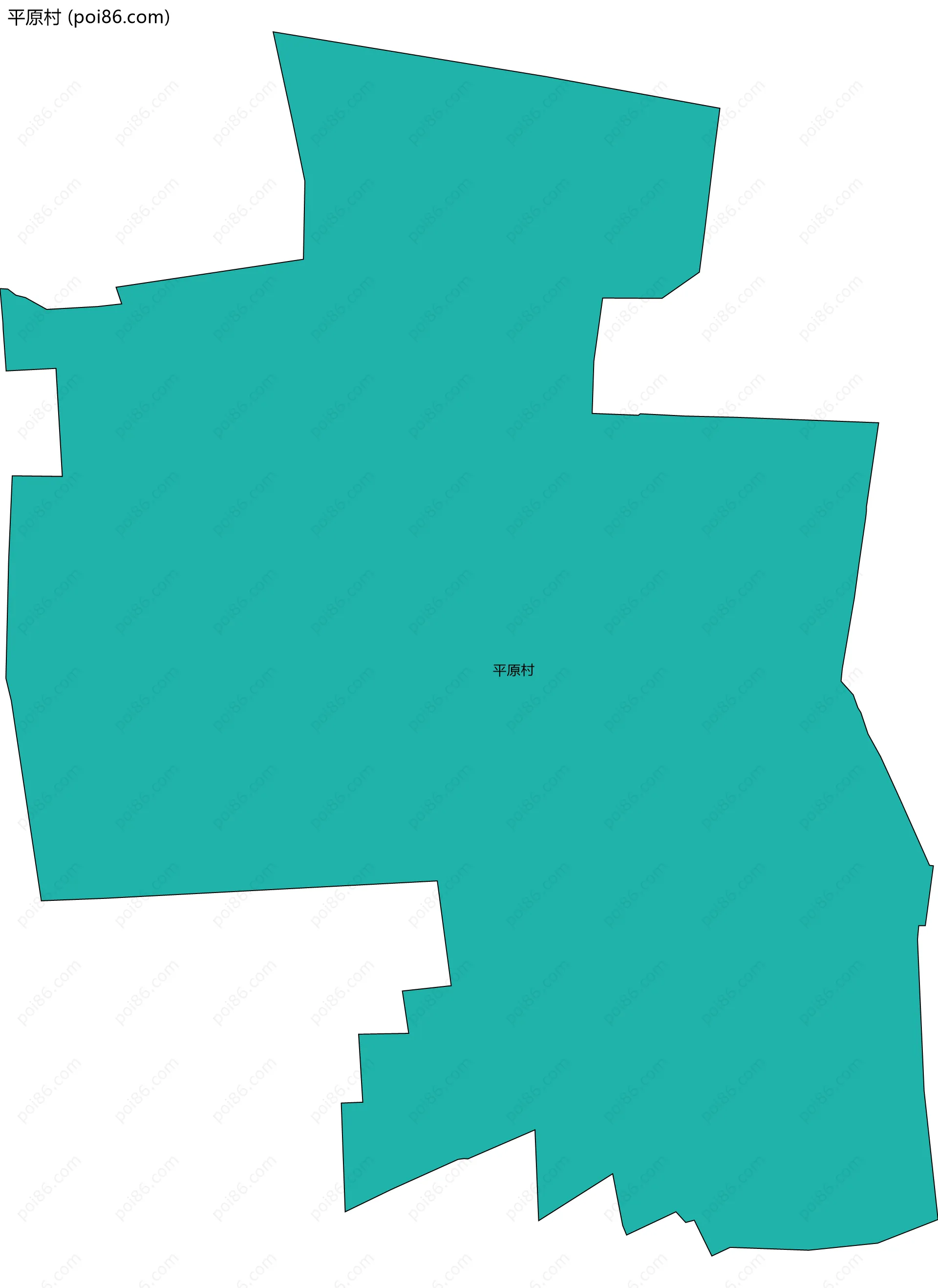 平原村边界地图