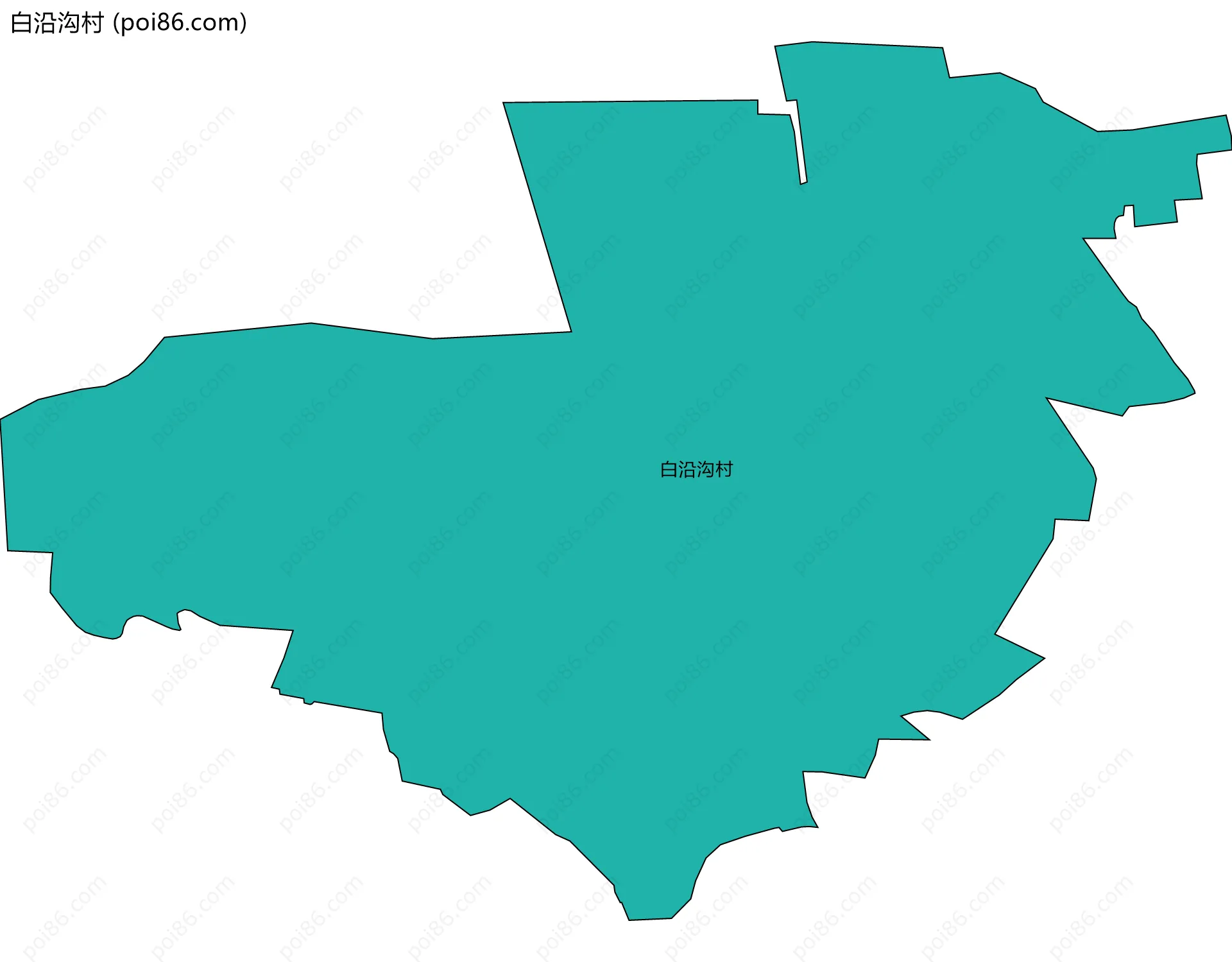 白沿沟村边界地图