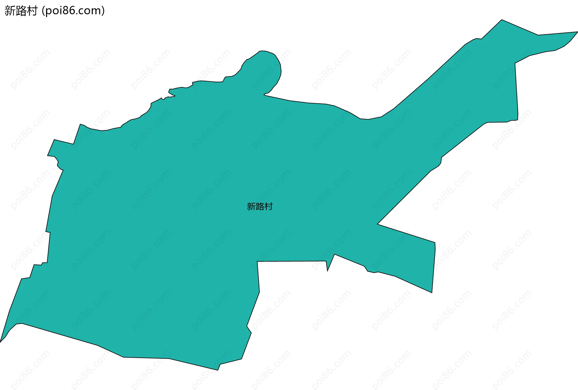 新路村边界地图