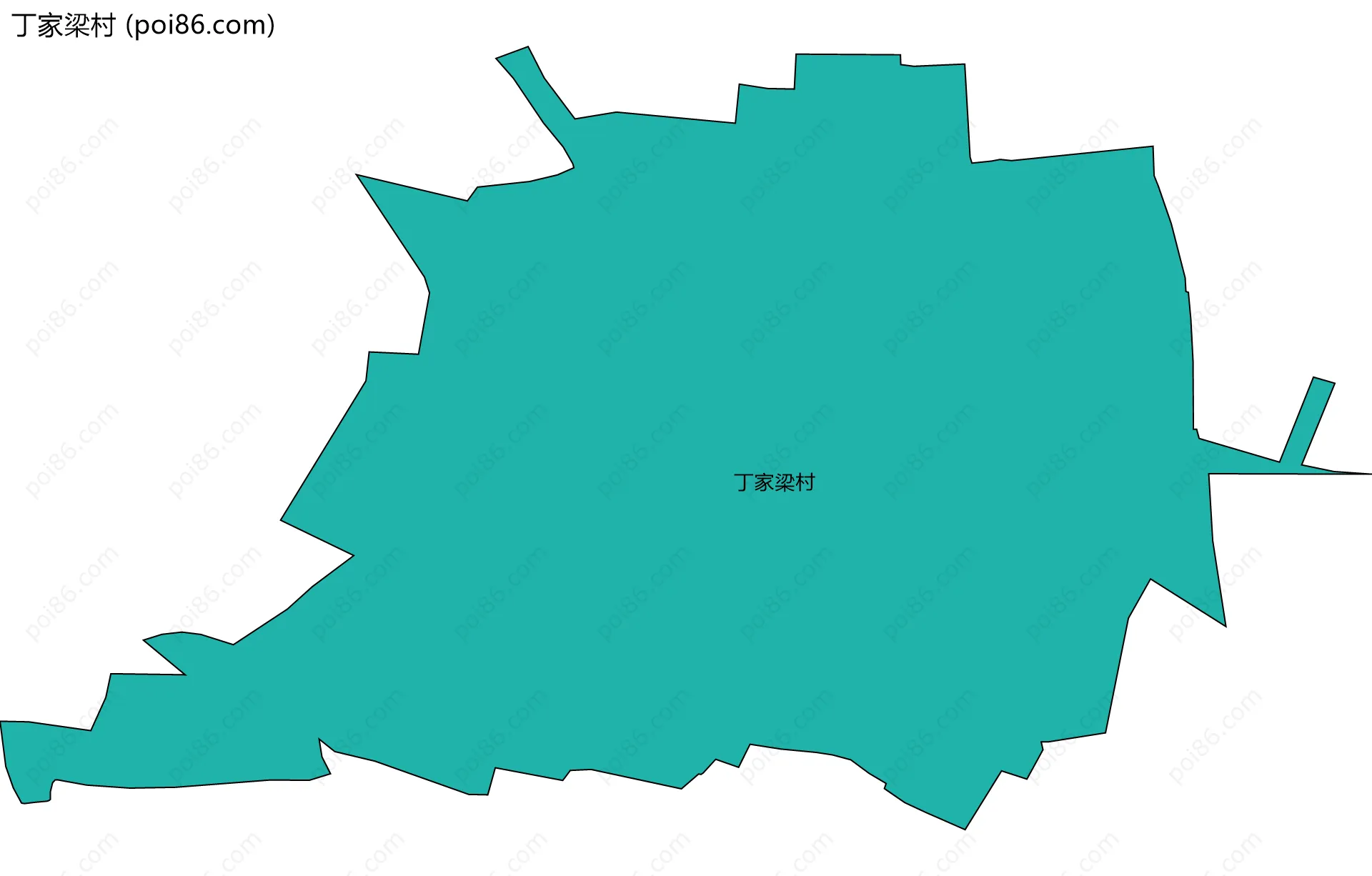 丁家梁村边界地图
