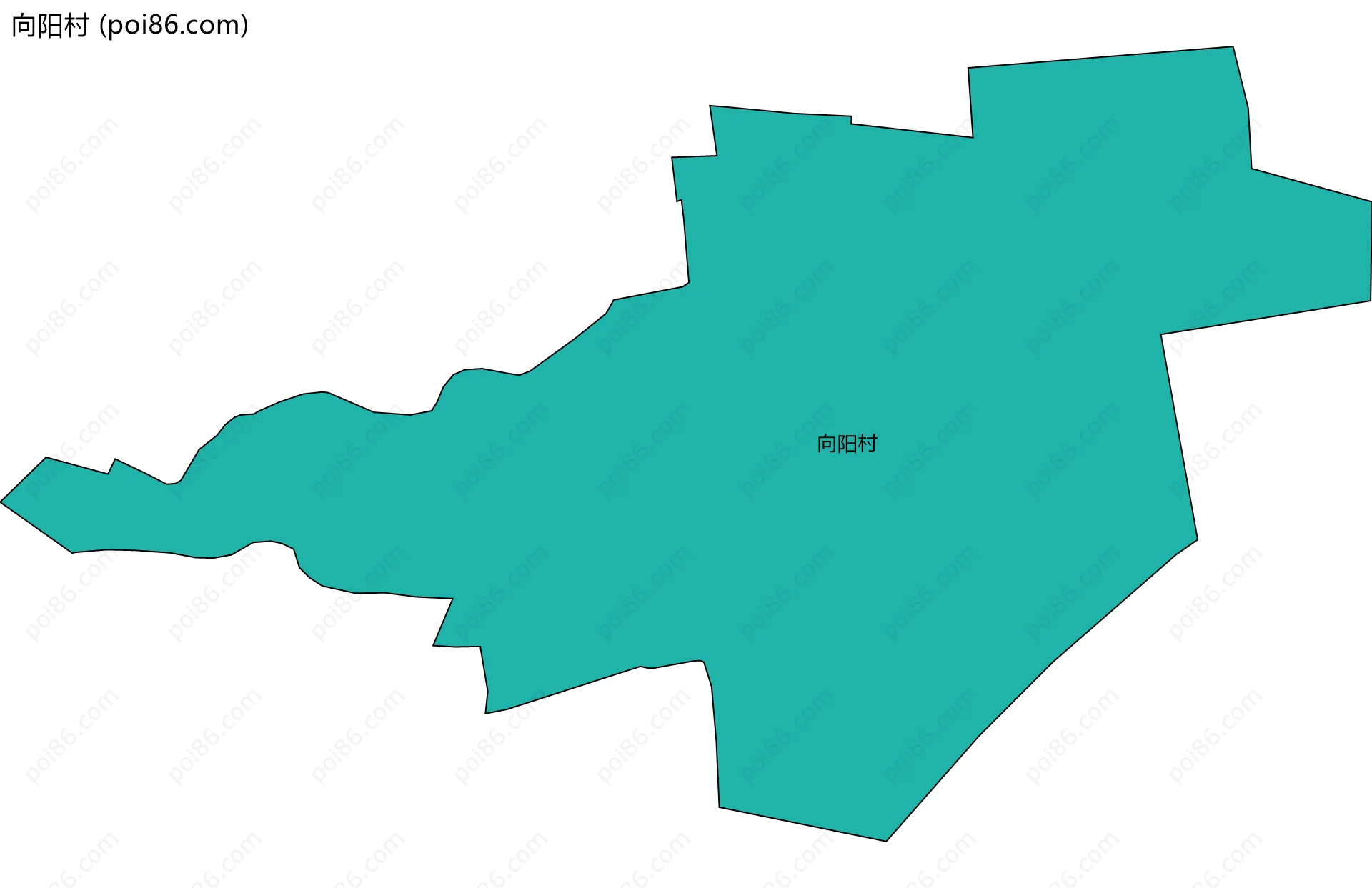 向阳村边界地图