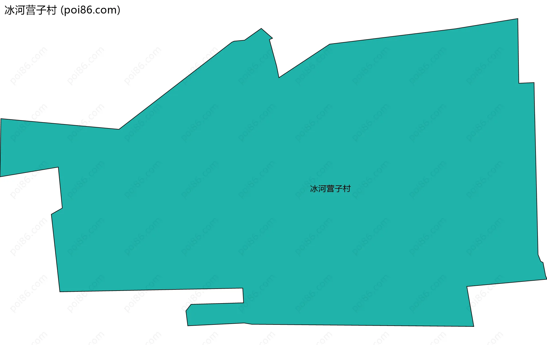 冰河营子村边界地图
