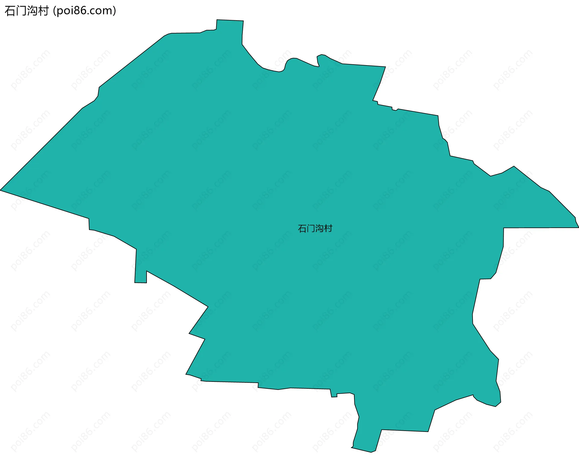 石门沟村边界地图