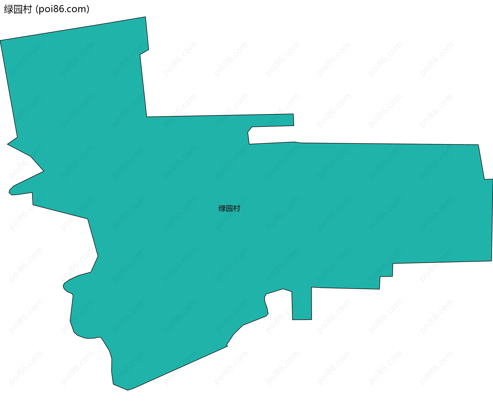 绿园村边界地图