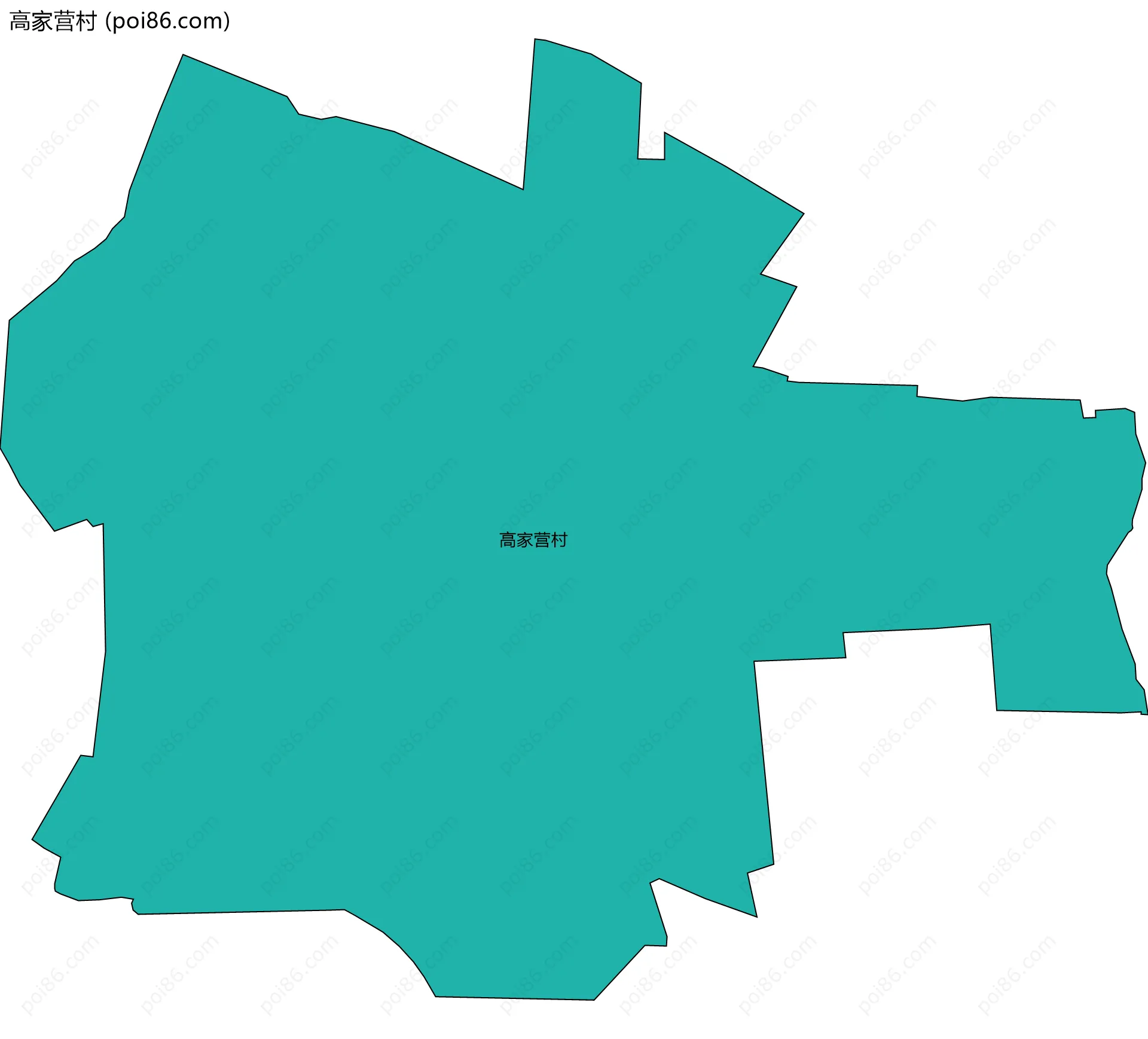 高家营村边界地图