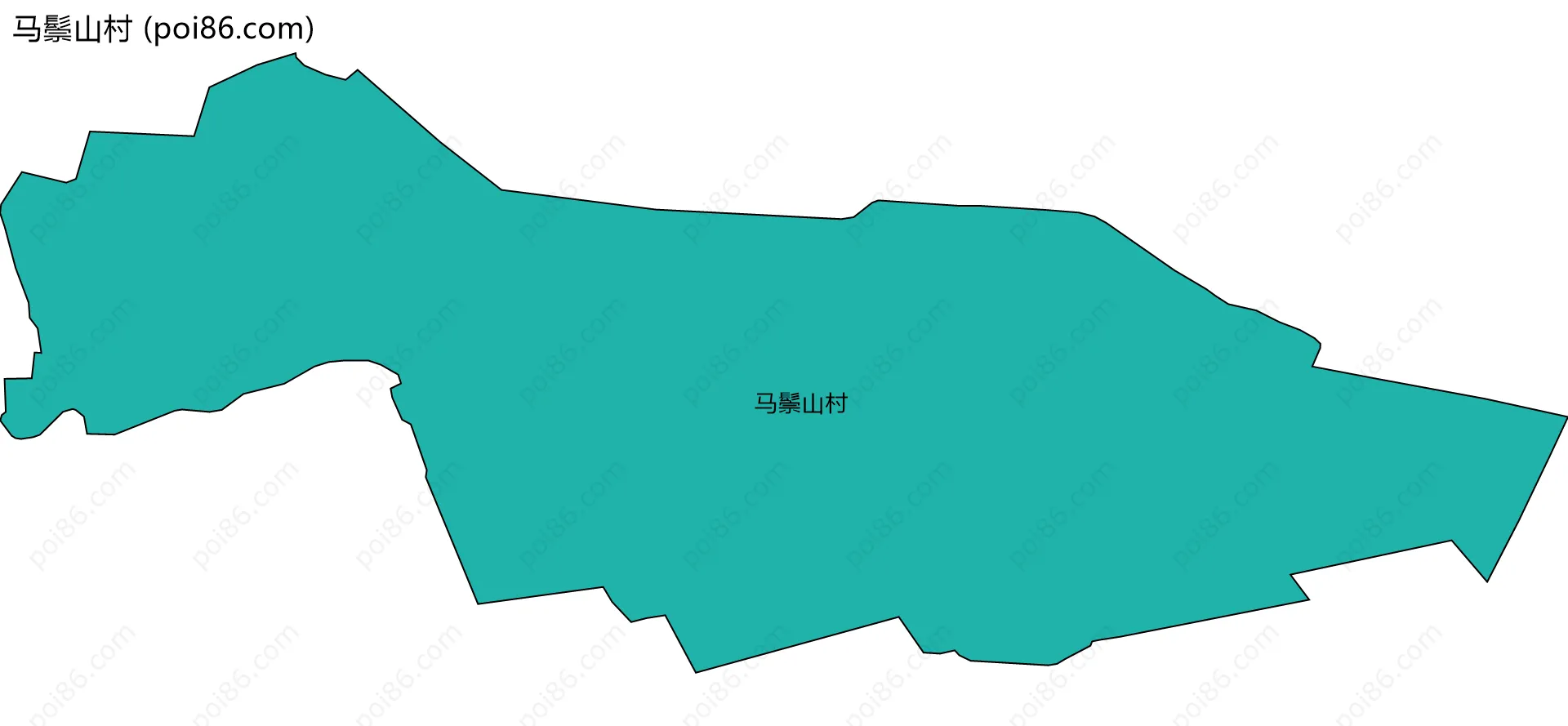 马鬃山村边界地图