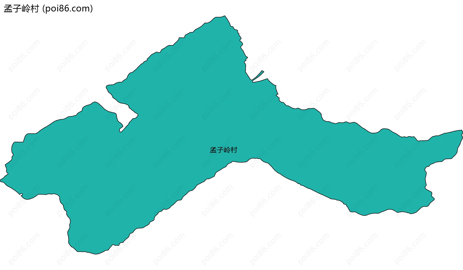 孟子岭村边界地图