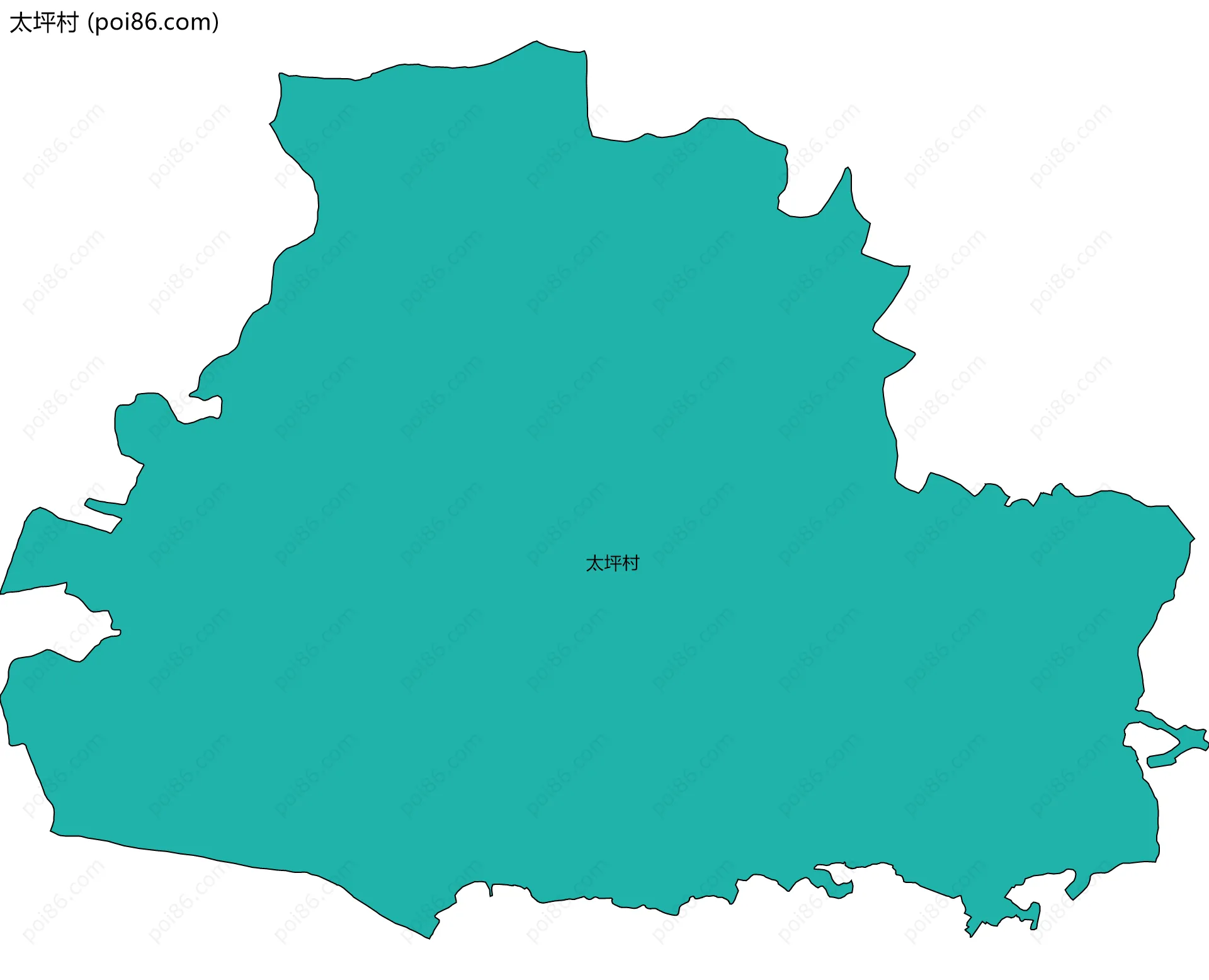 太坪村边界地图