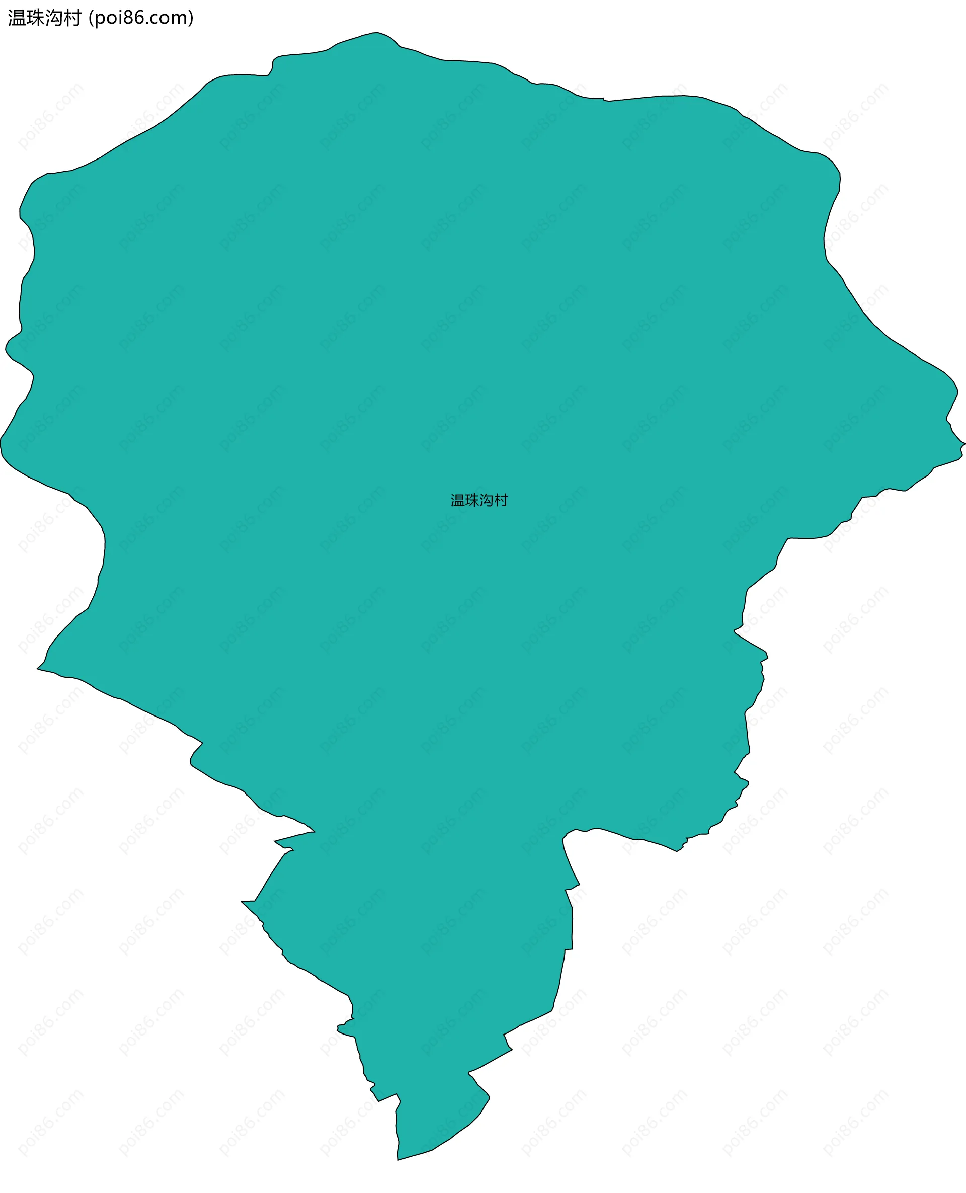 温珠沟村边界地图