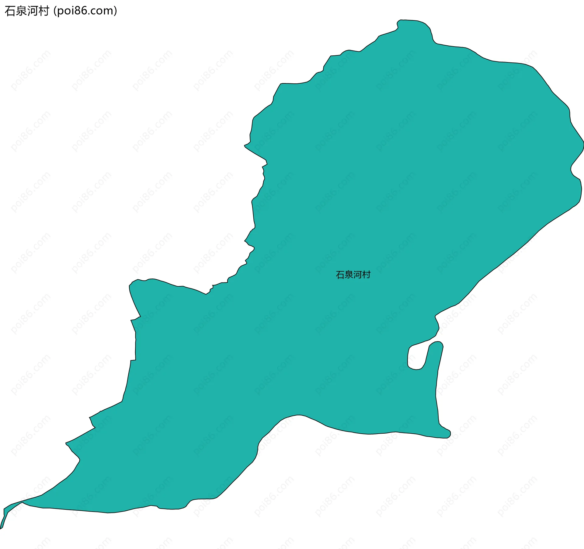 石泉河村边界地图