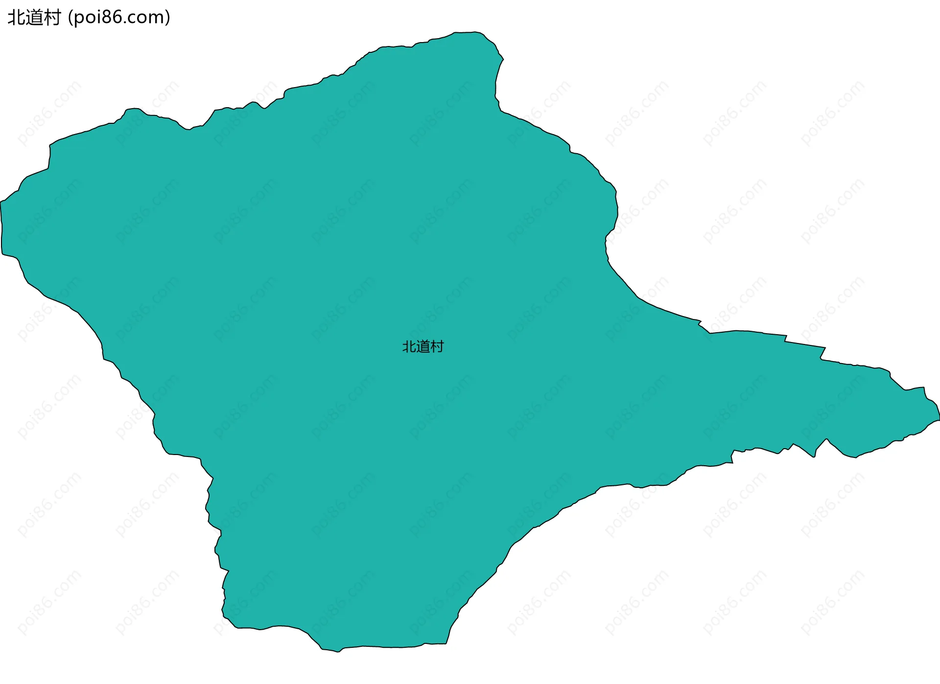 北道村边界地图