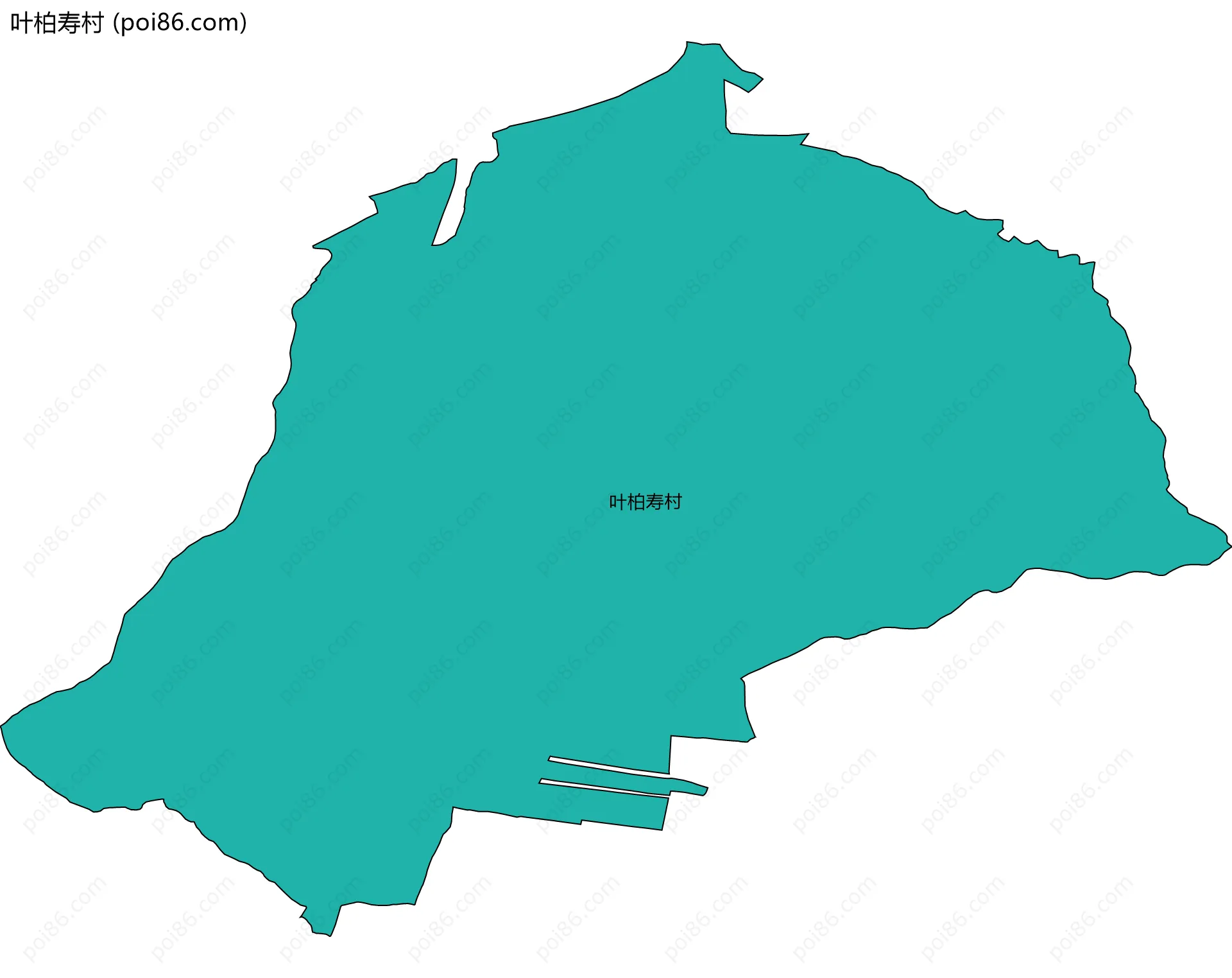 叶柏寿村边界地图