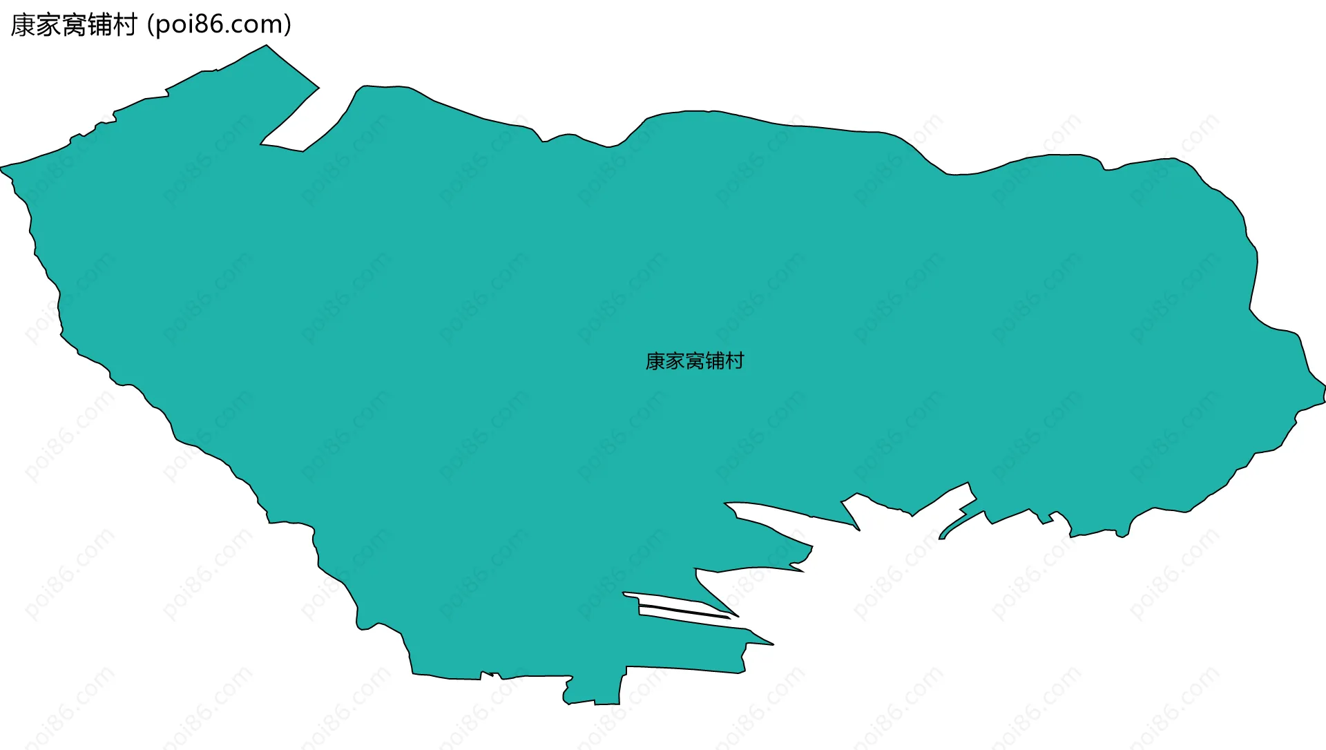 康家窝铺村边界地图