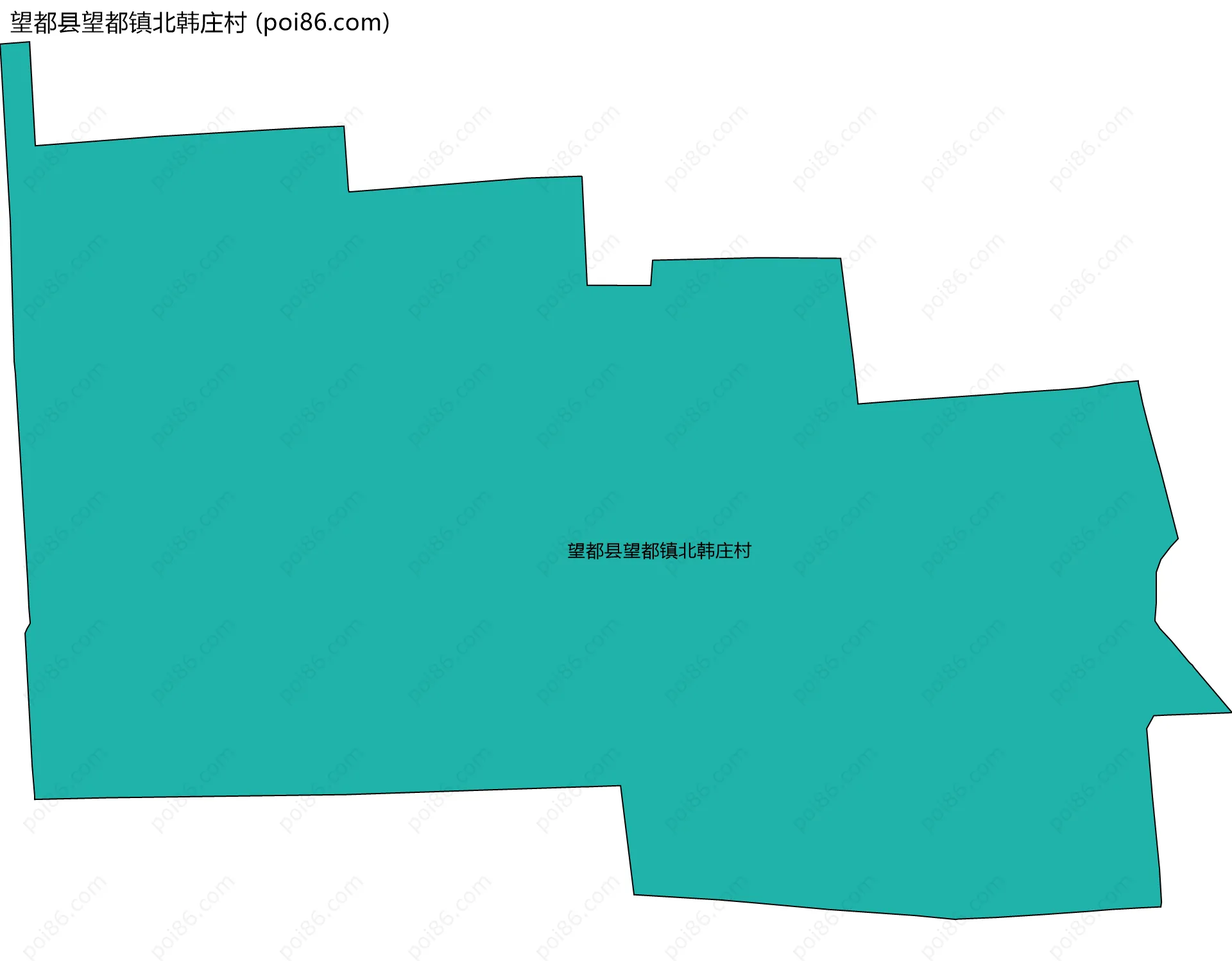 望都县望都镇北韩庄村边界地图