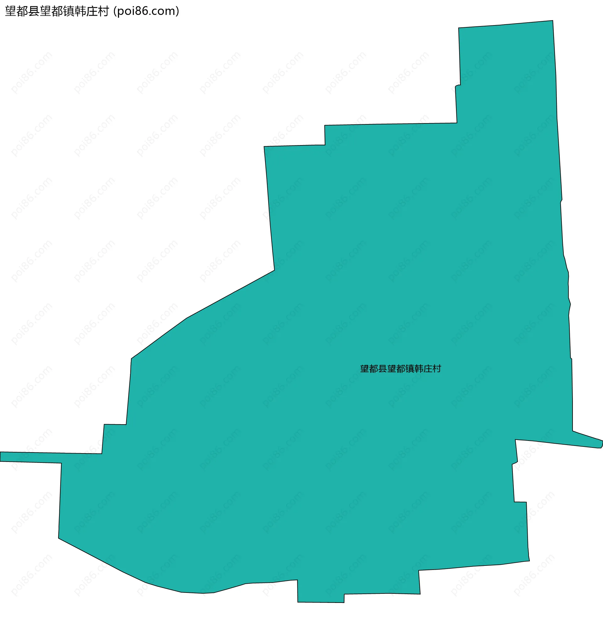 望都县望都镇韩庄村边界地图