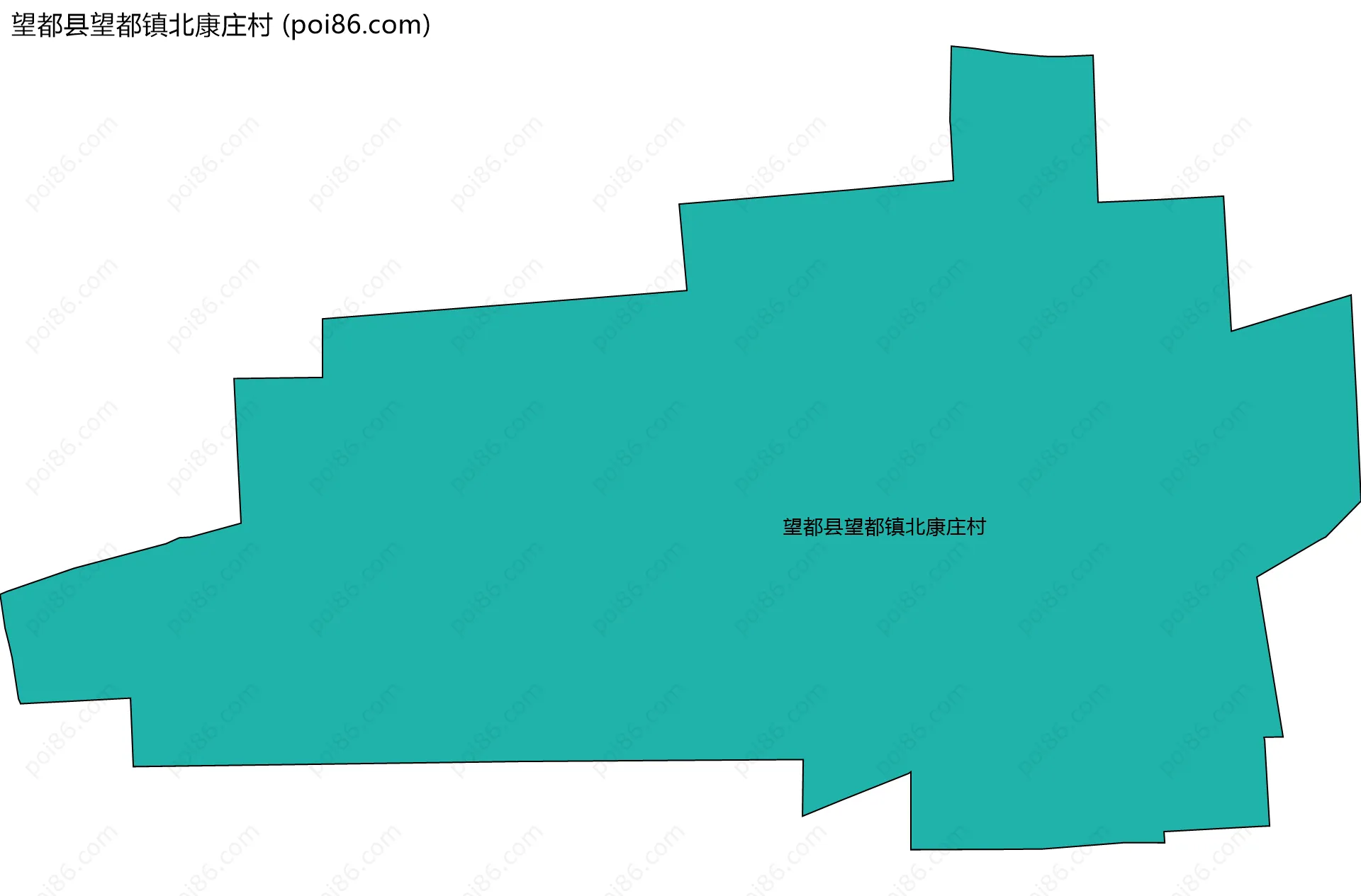 望都县望都镇北康庄村边界地图