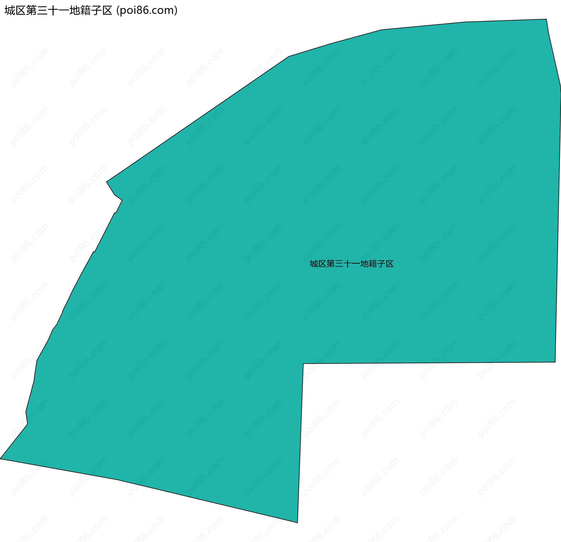 城区第三十一地籍子区边界地图