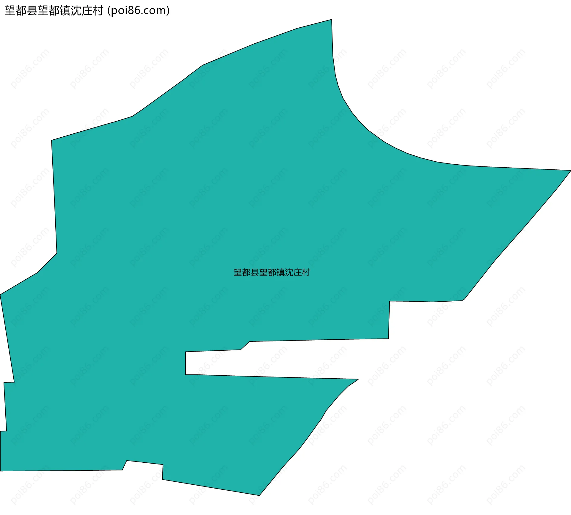 望都县望都镇沈庄村边界地图