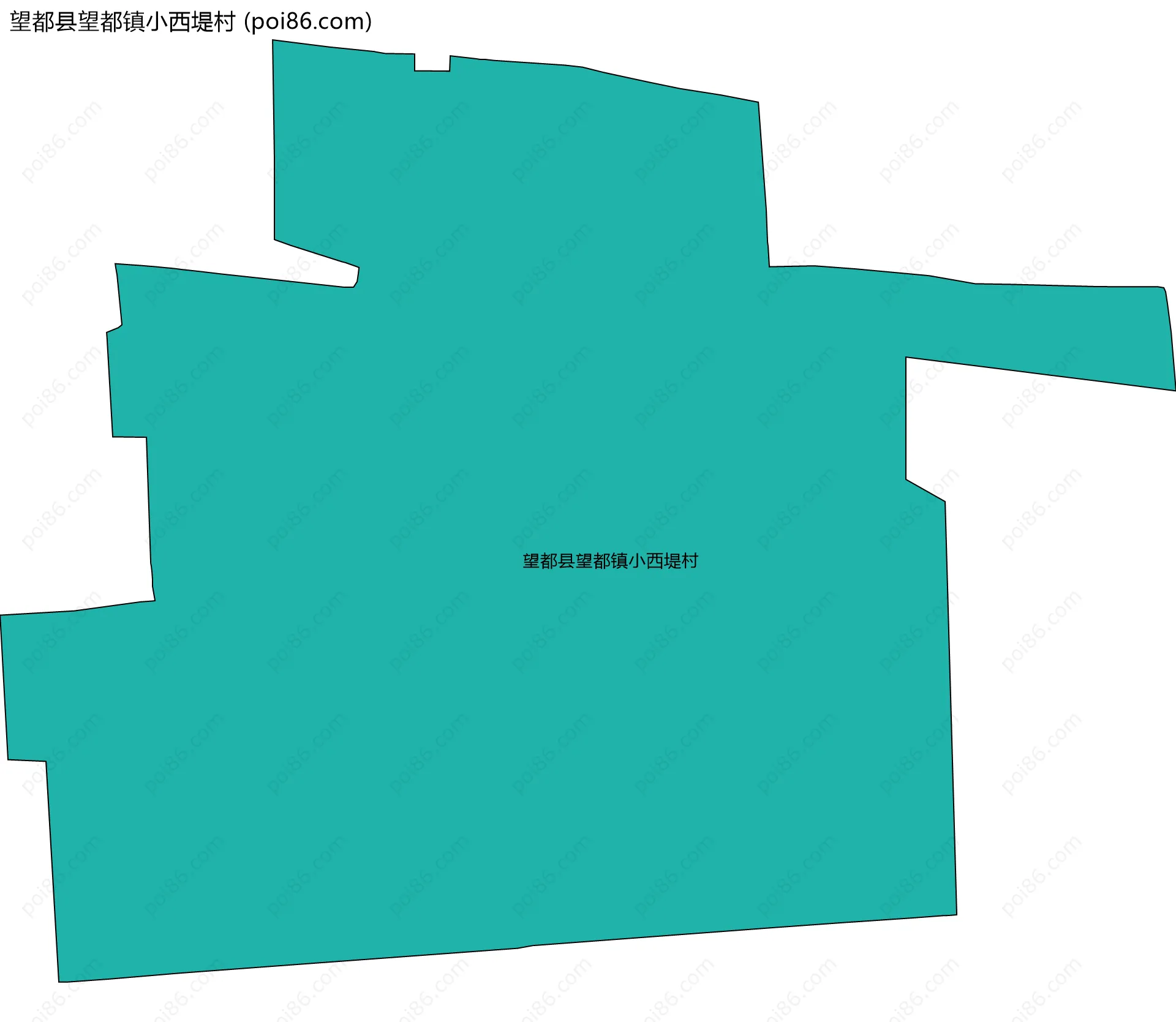 望都县望都镇小西堤村边界地图