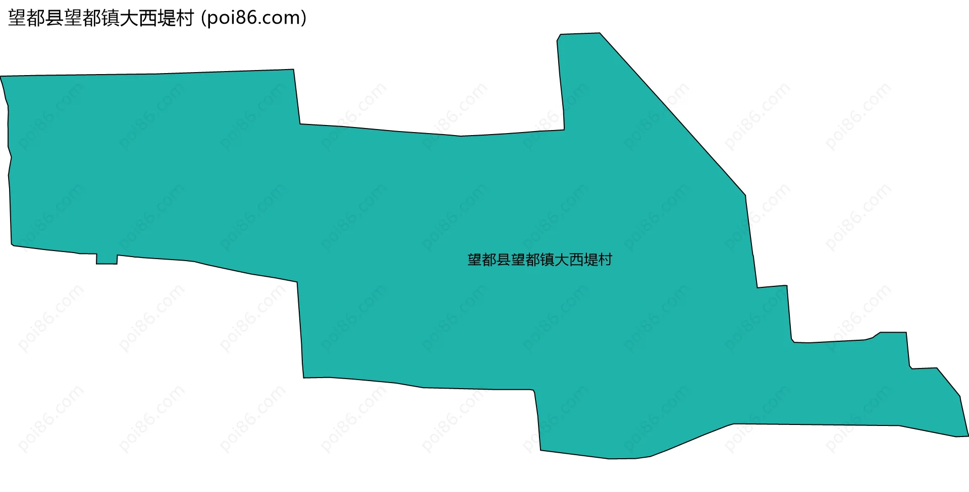 望都县望都镇大西堤村边界地图