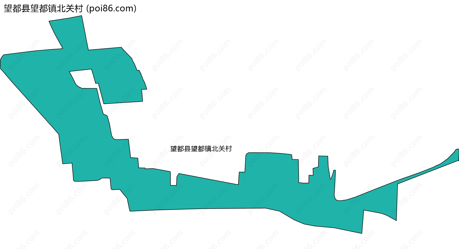 望都县望都镇北关村边界地图