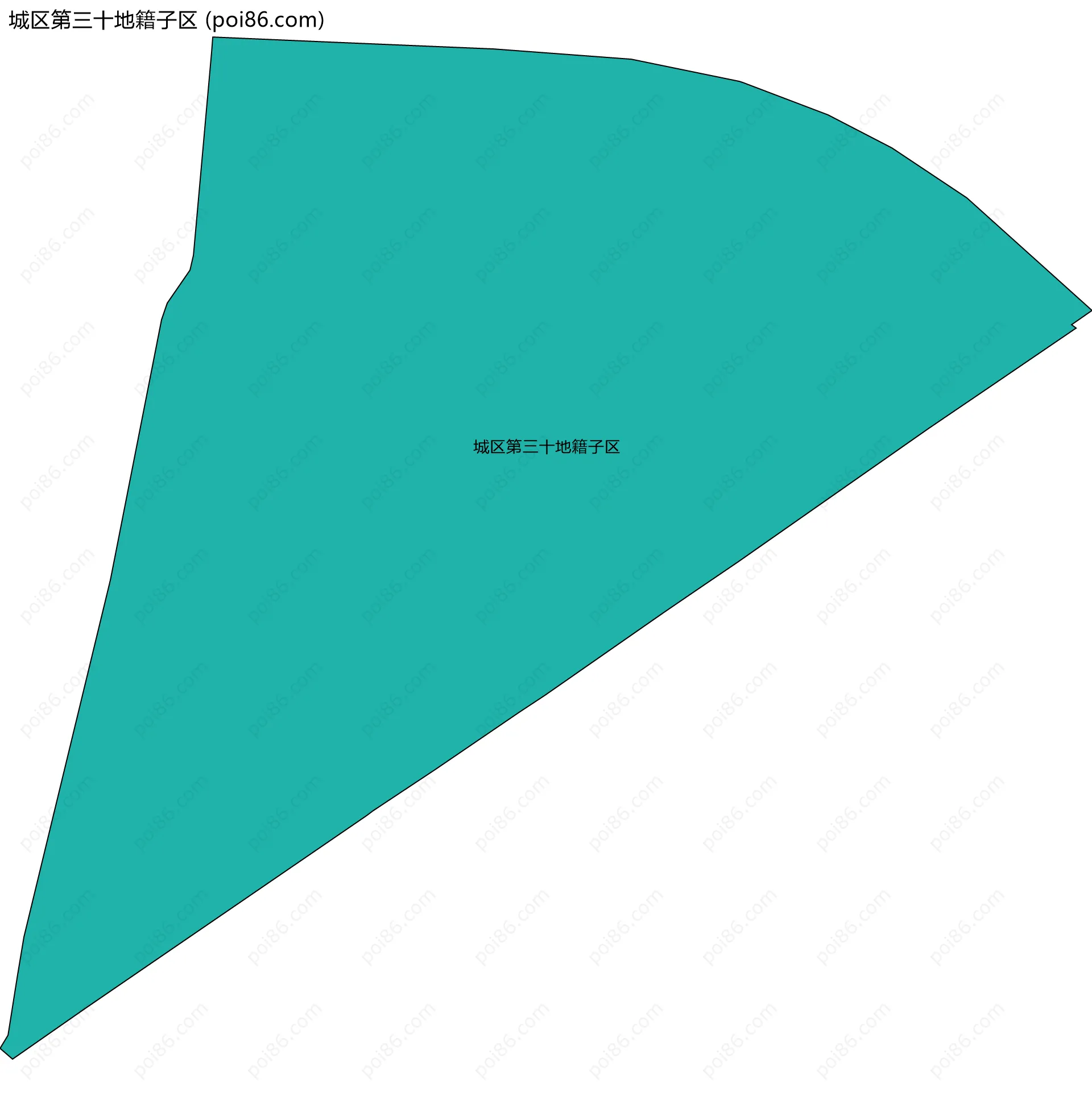城区第三十地籍子区边界地图