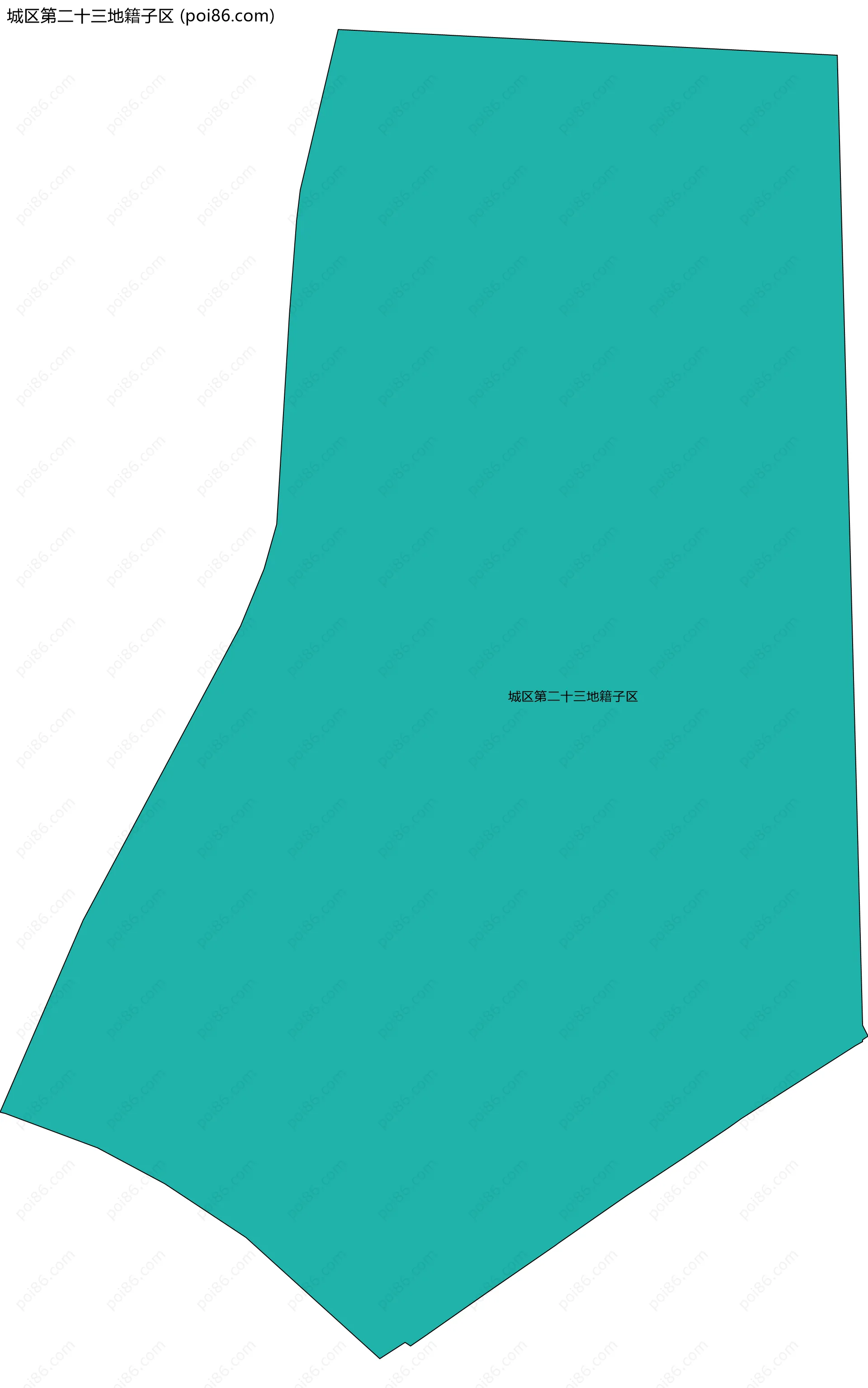 城区第二十三地籍子区边界地图
