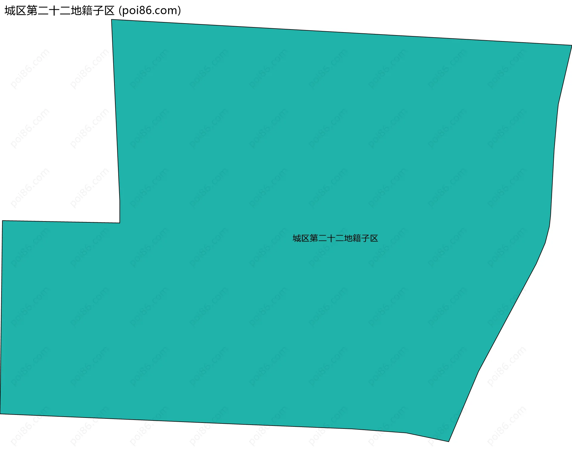城区第二十二地籍子区边界地图