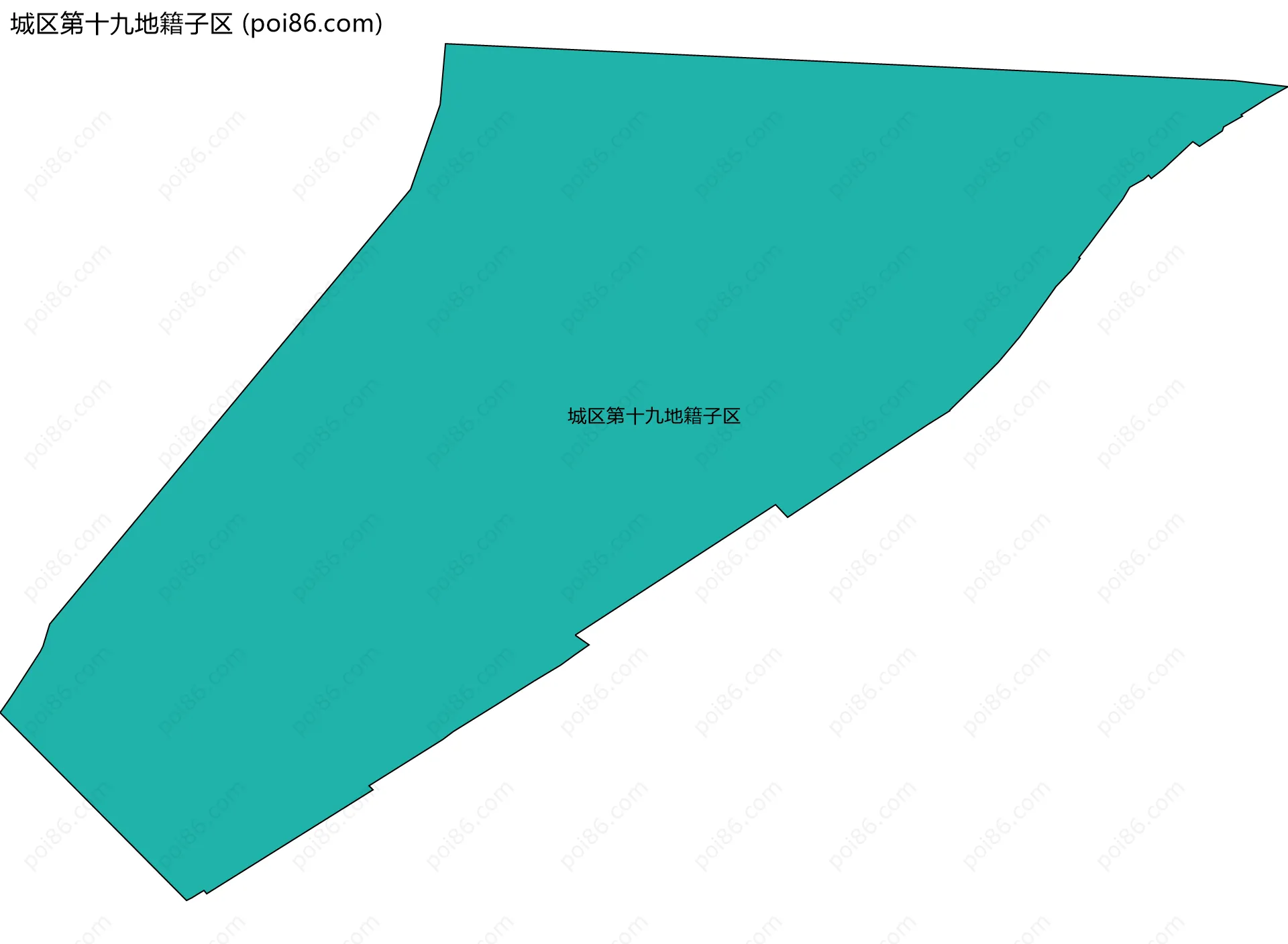 城区第十九地籍子区边界地图