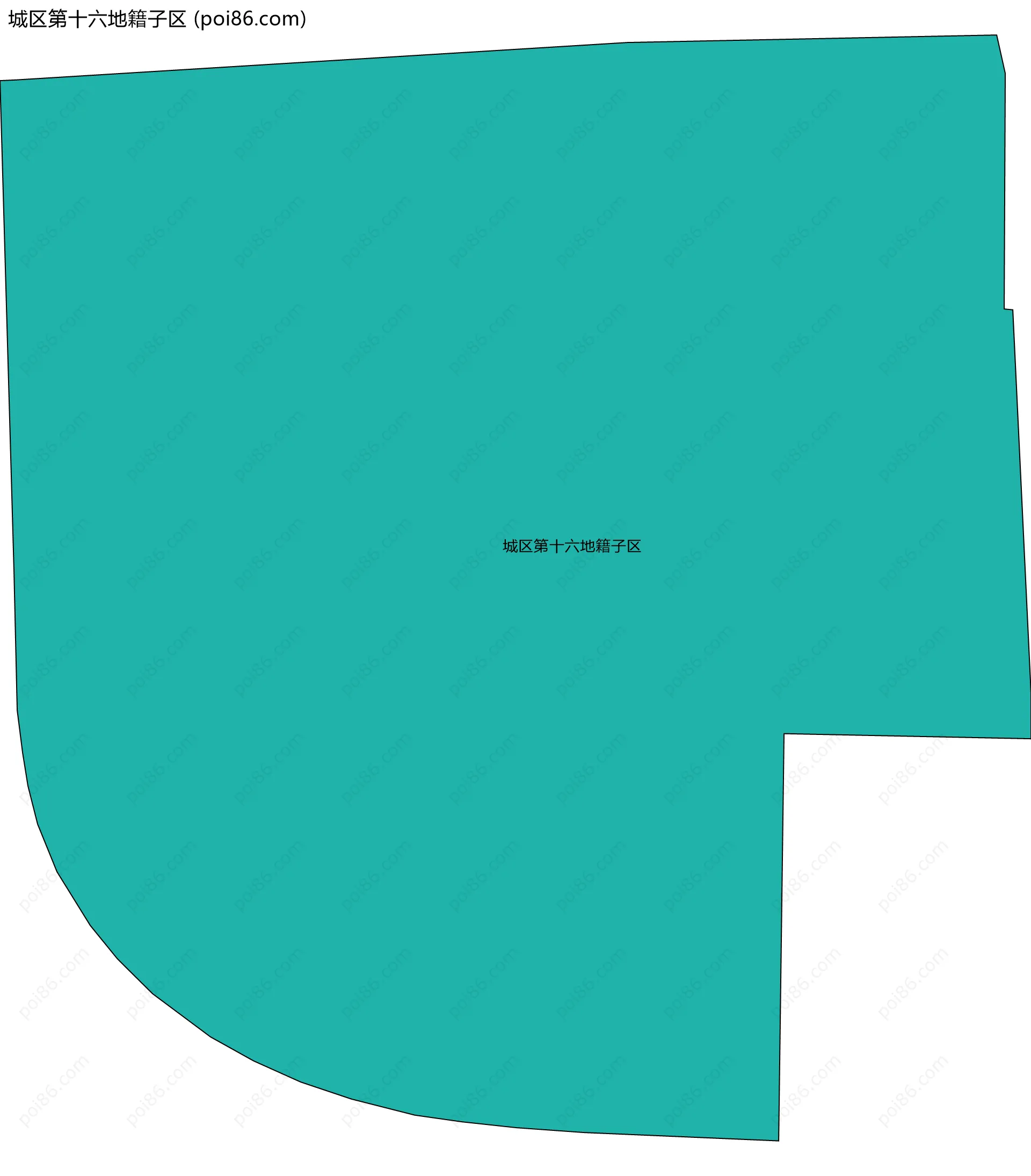 城区第十六地籍子区边界地图