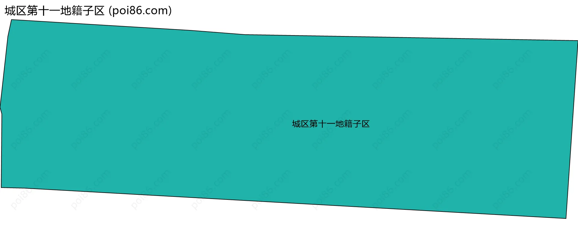 城区第十一地籍子区边界地图