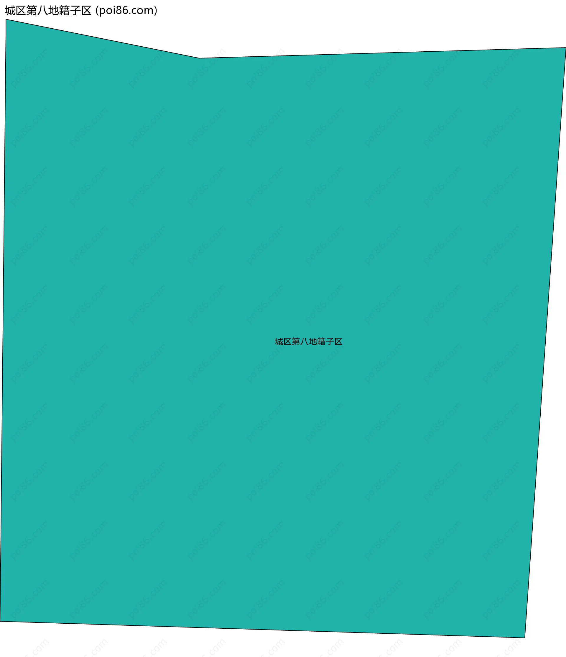 城区第八地籍子区边界地图