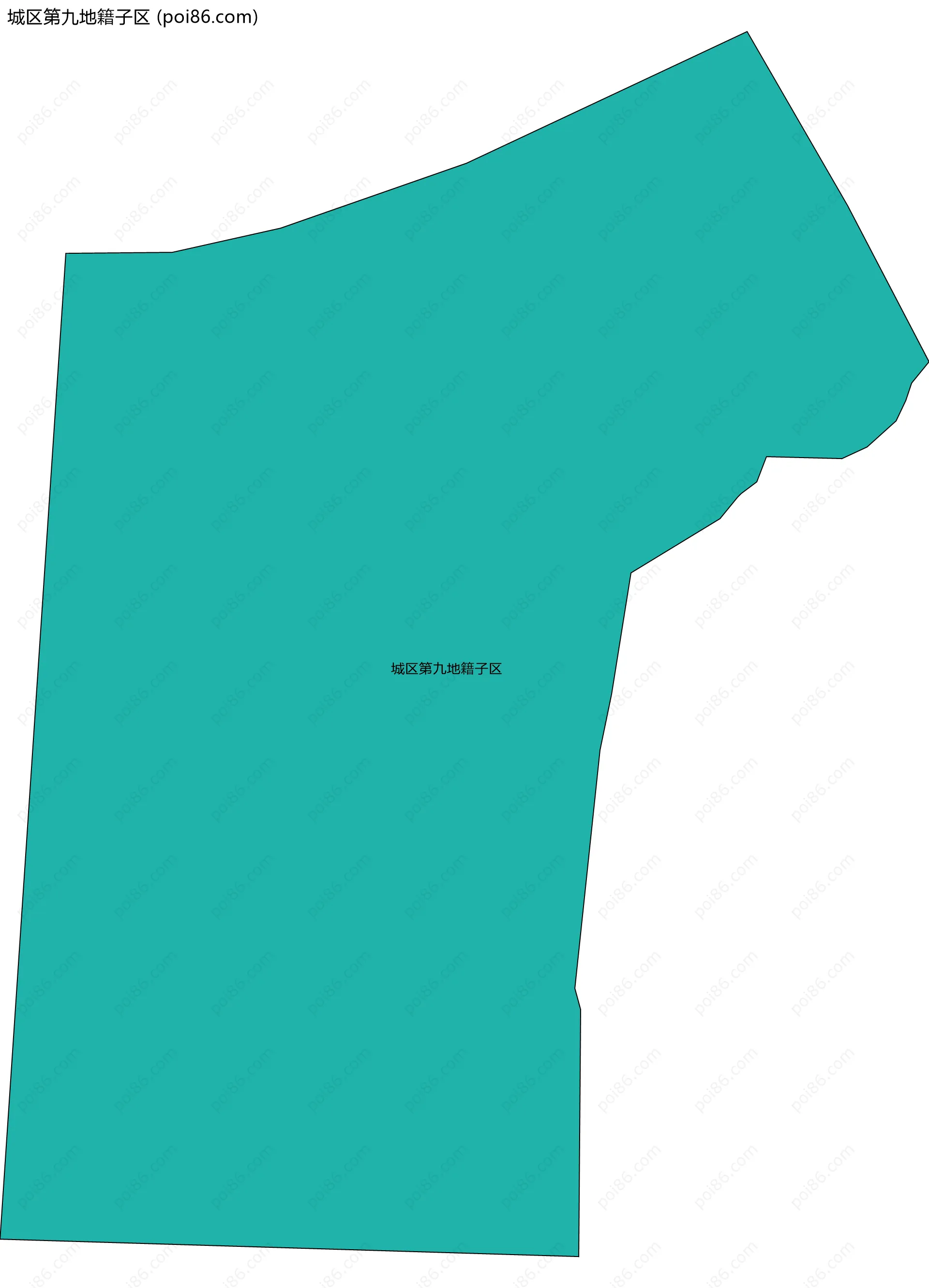 城区第九地籍子区边界地图