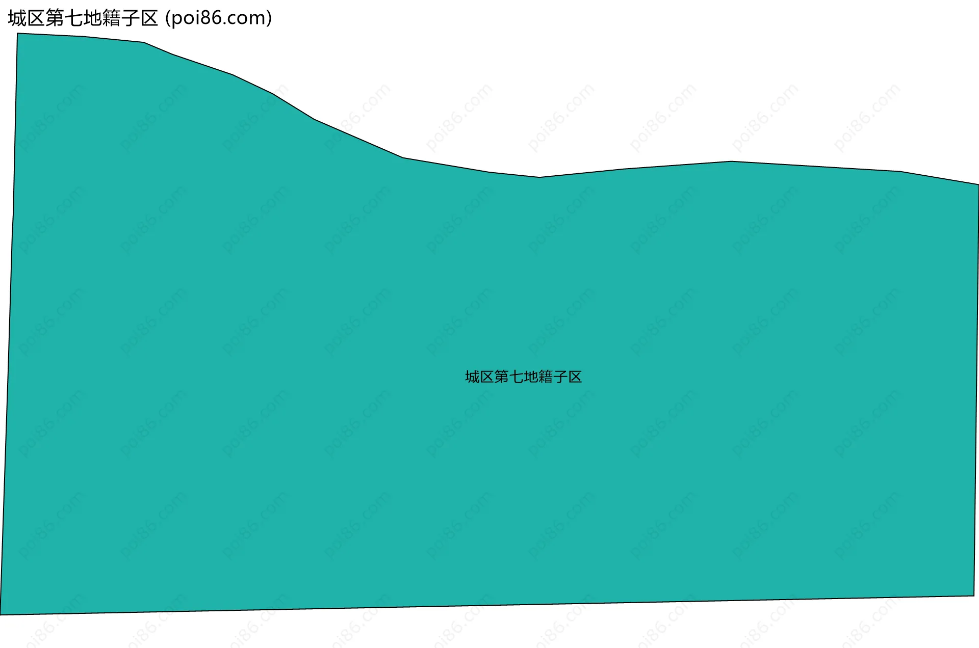 城区第七地籍子区边界地图