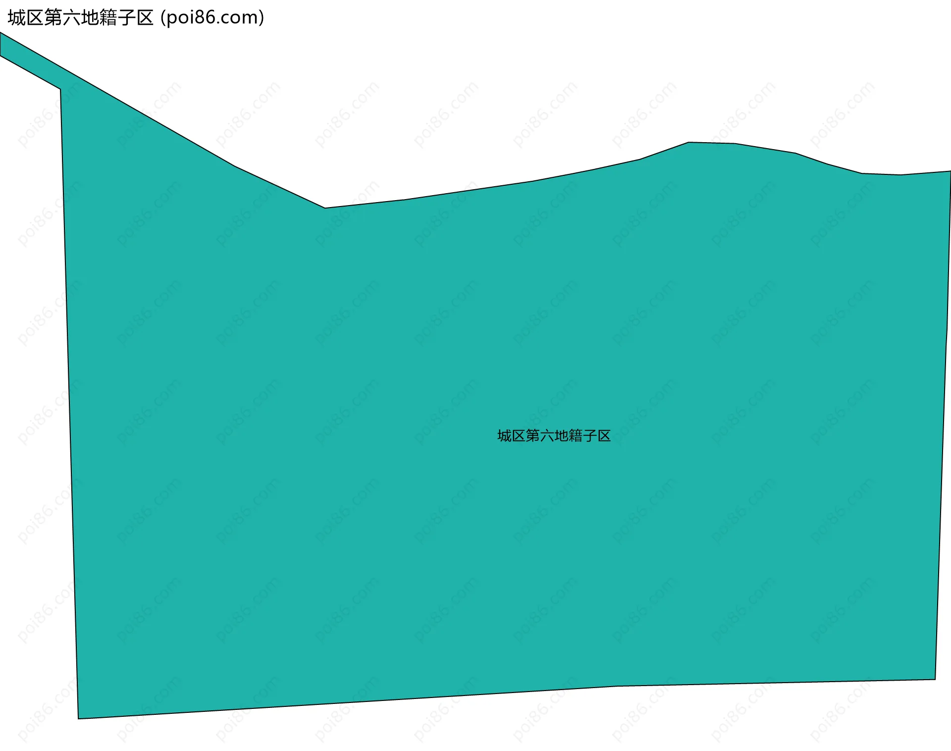 城区第六地籍子区边界地图