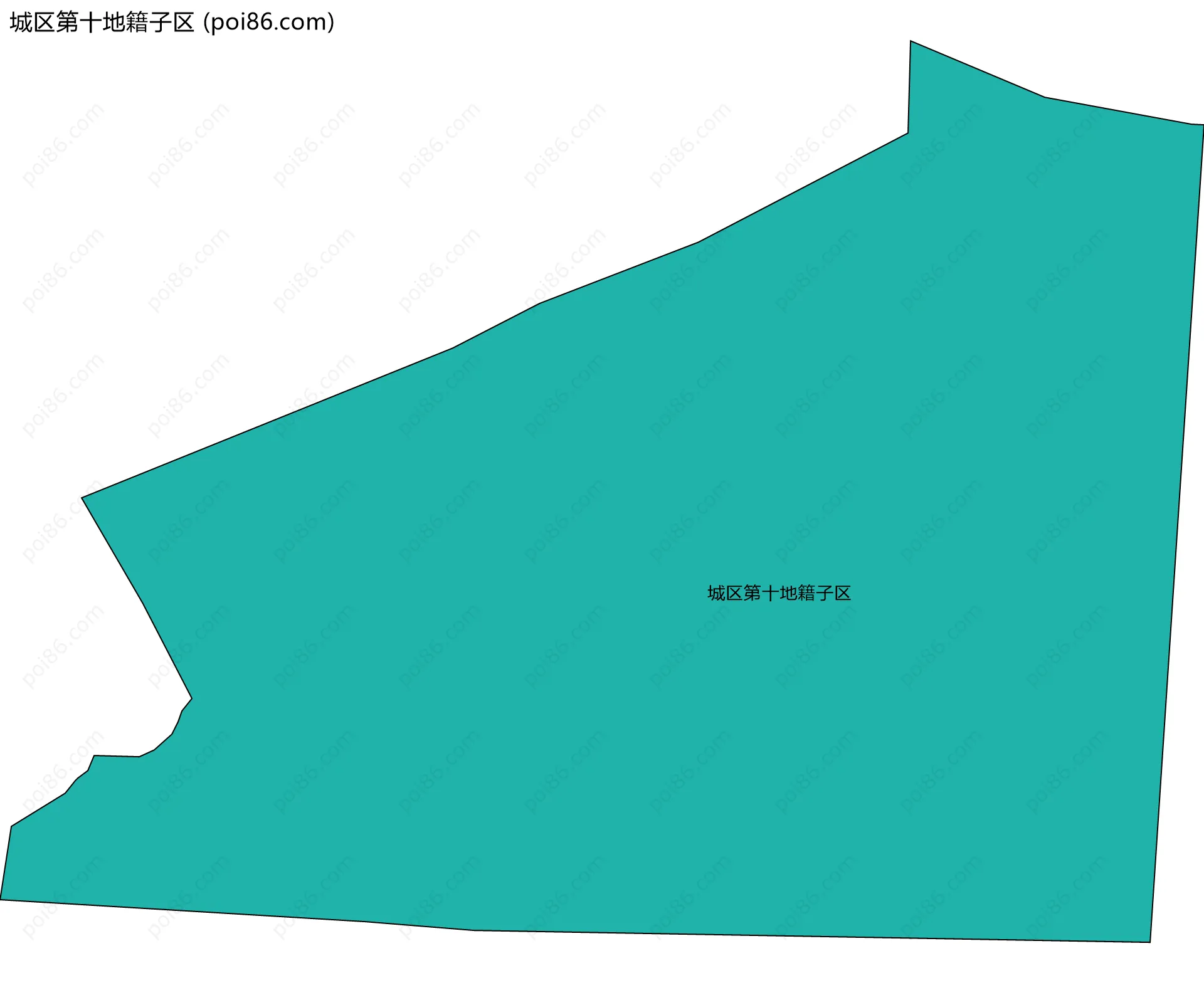 城区第十地籍子区边界地图