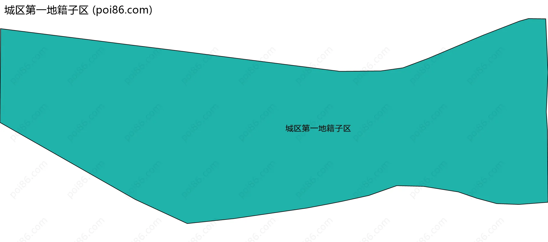 城区第一地籍子区边界地图