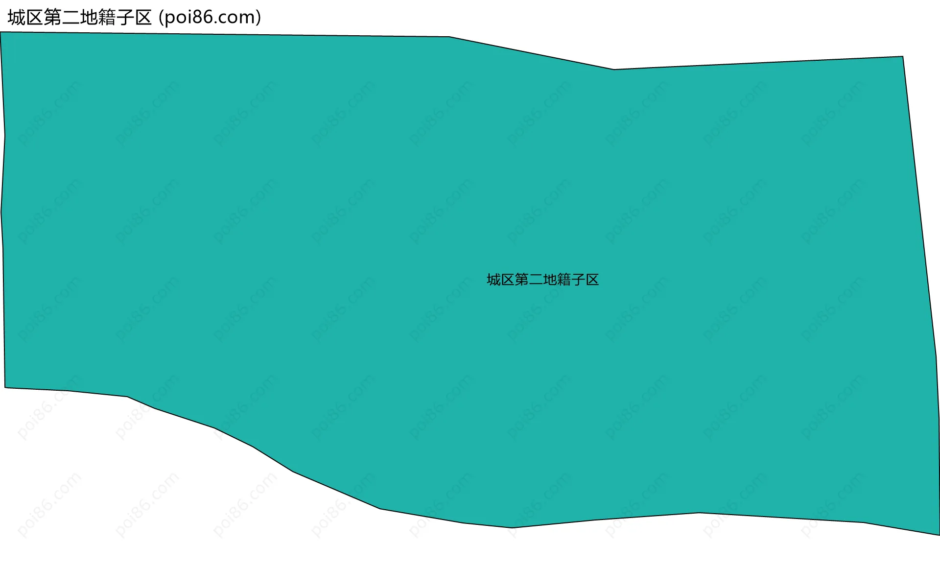 城区第二地籍子区边界地图