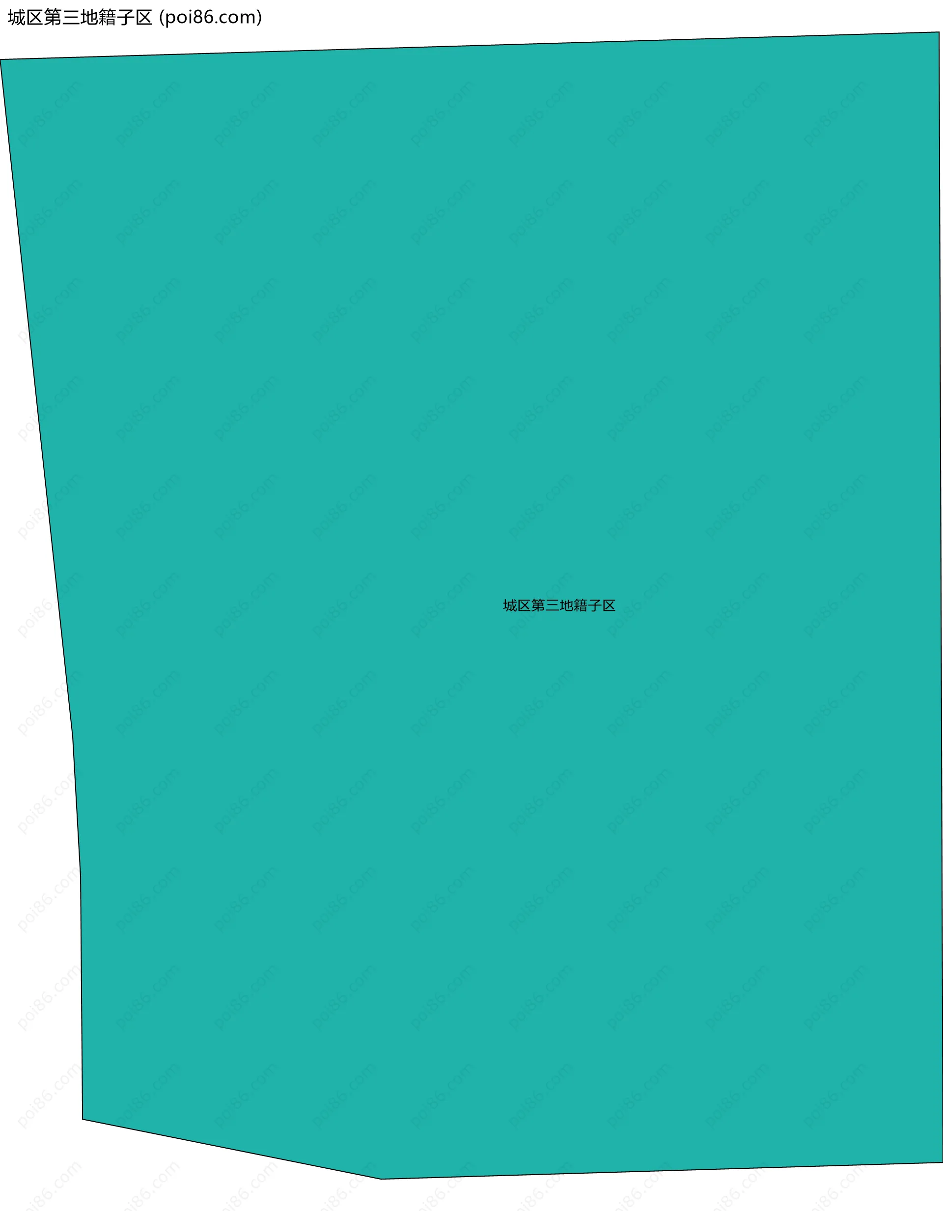 城区第三地籍子区边界地图