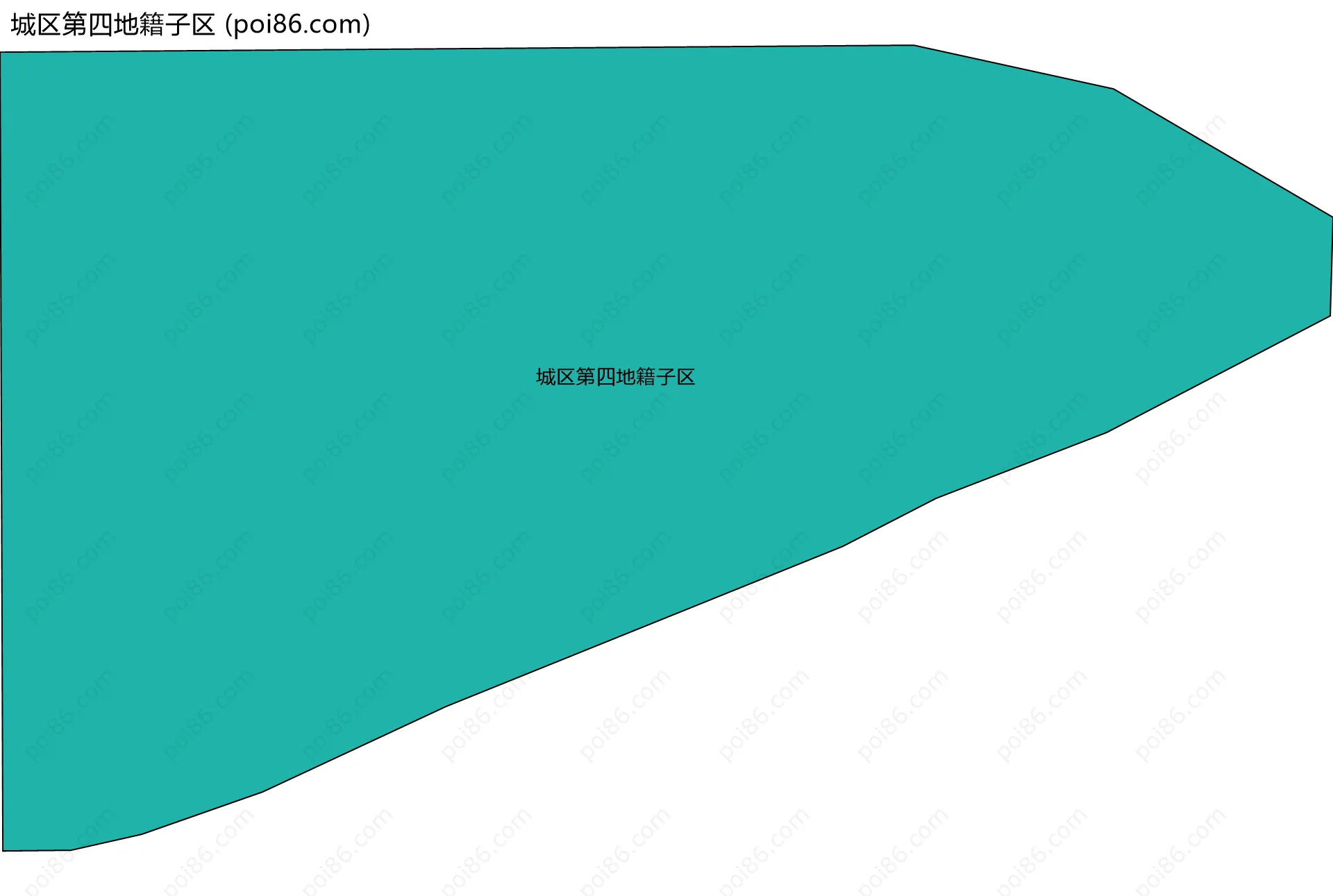 城区第四地籍子区边界地图