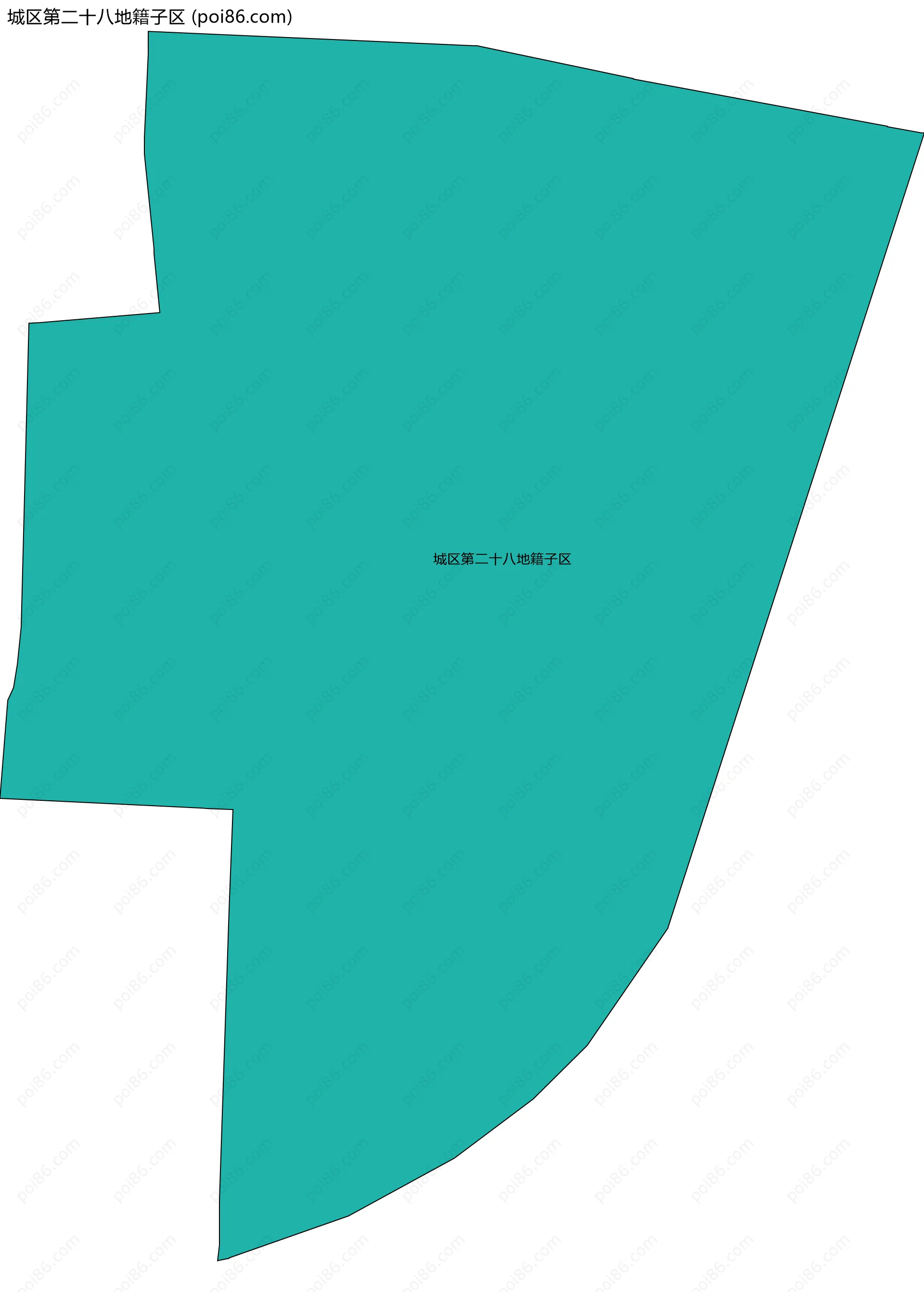 城区第二十八地籍子区边界地图