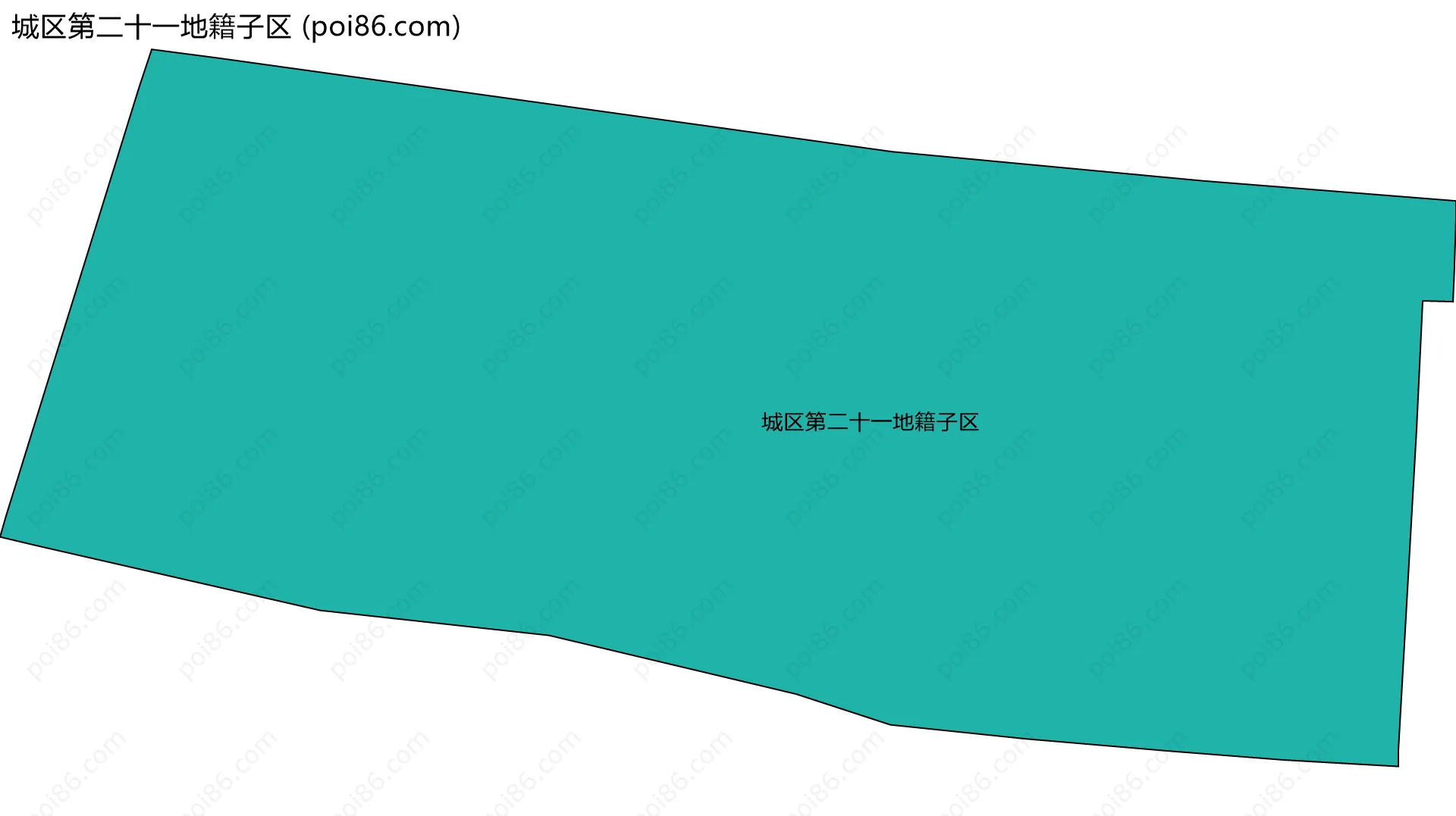 城区第二十一地籍子区边界地图